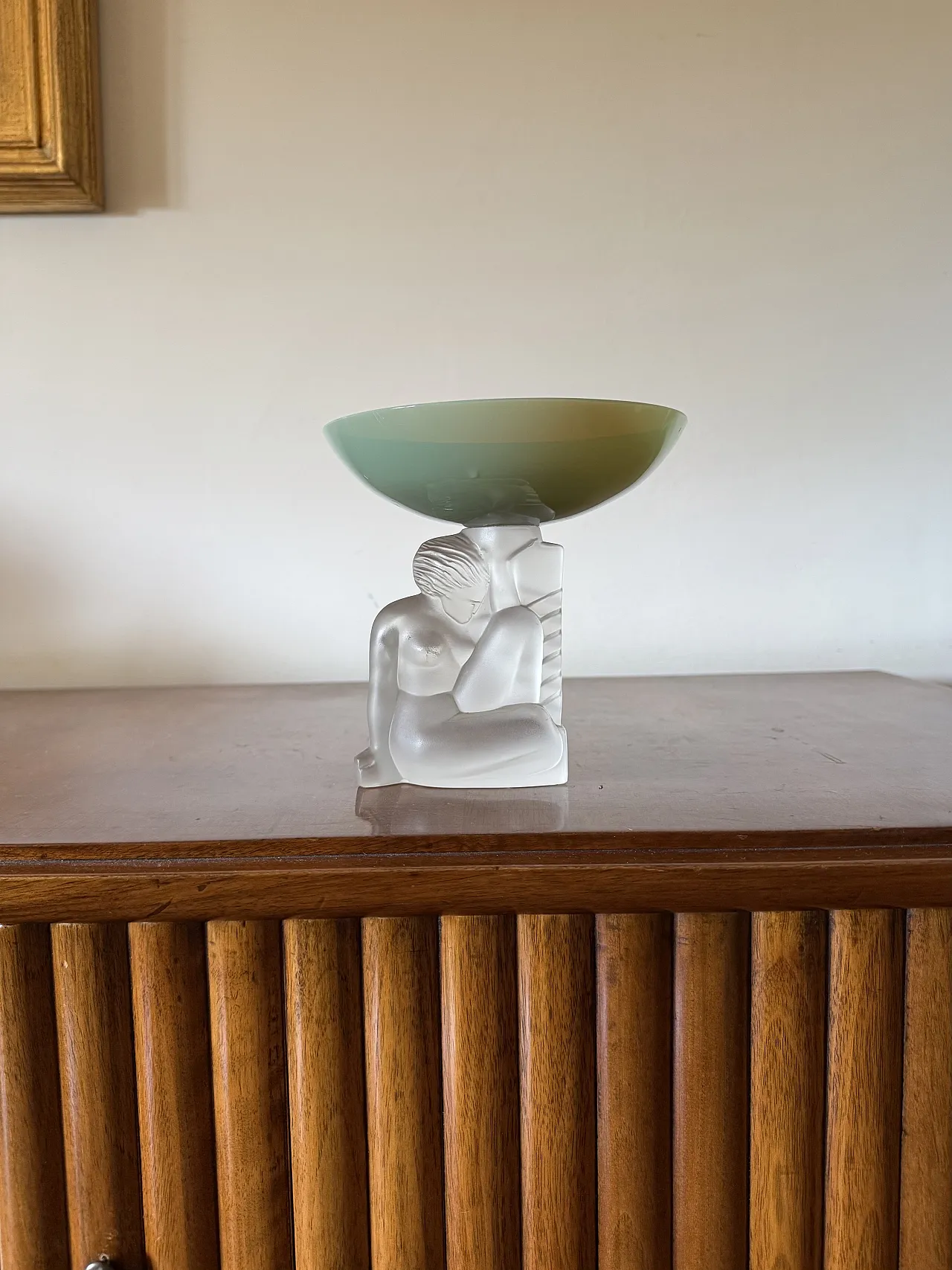 Art Deco crystal cake stand, Cristal Sèvres, France, circa 1930s 4
