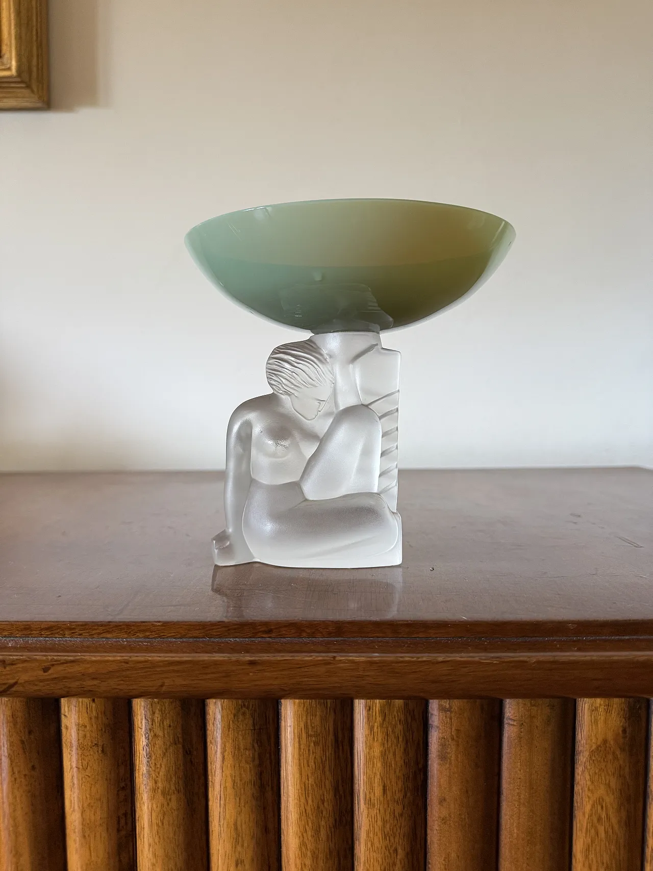 Art Deco crystal cake stand, Cristal Sèvres, France, circa 1930s 5