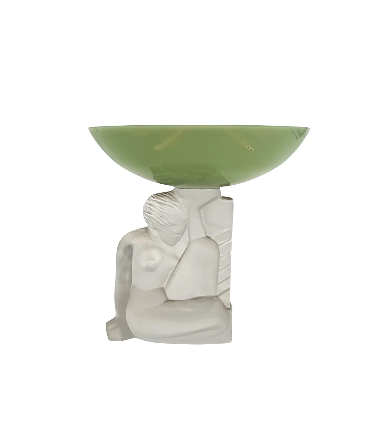 Art Deco crystal cake stand, Cristal Sèvres, France, circa 1930s 8