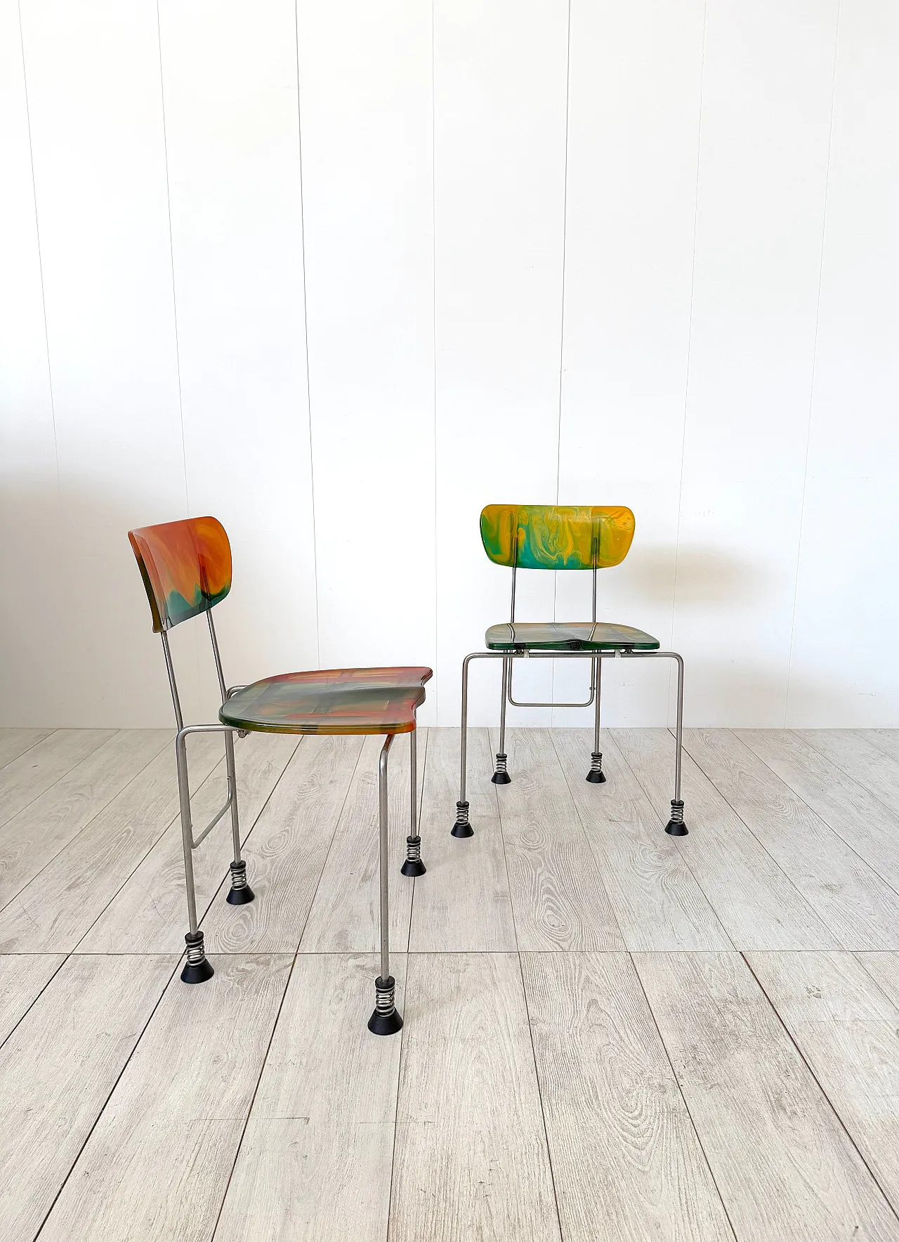 Gaetano Pesce, pair of chairs mod. 543 Broadway by Bernini, 1990s 2