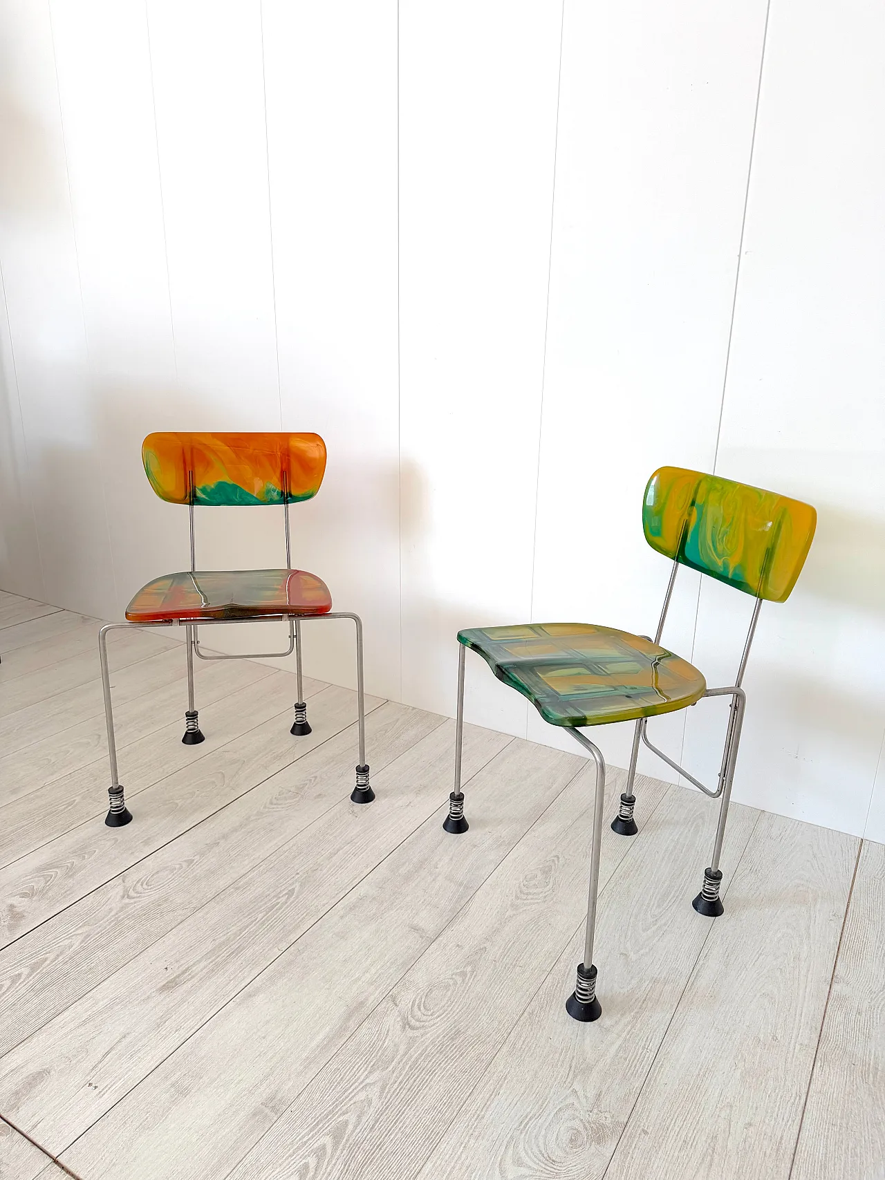 Gaetano Pesce, pair of chairs mod. 543 Broadway by Bernini, 1990s 3