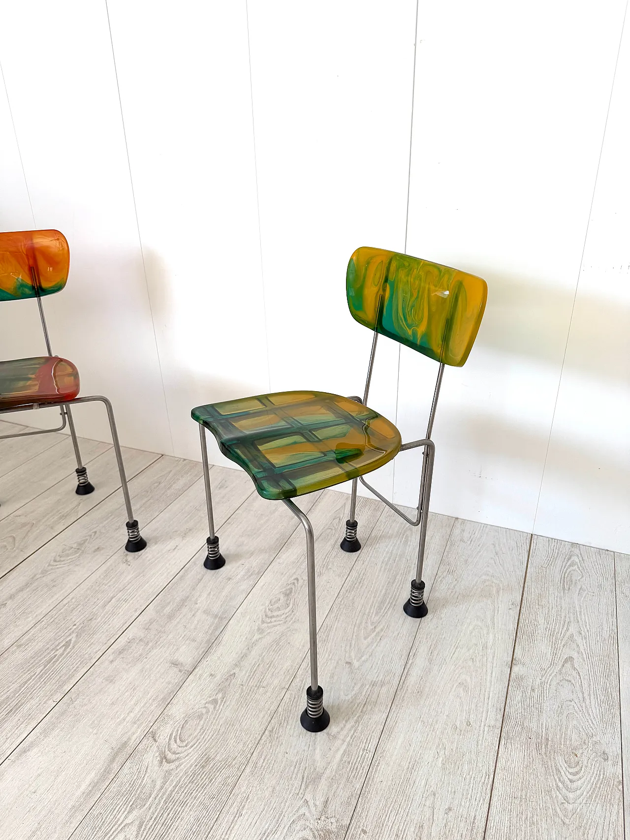 Gaetano Pesce, pair of chairs mod. 543 Broadway by Bernini, 1990s 4
