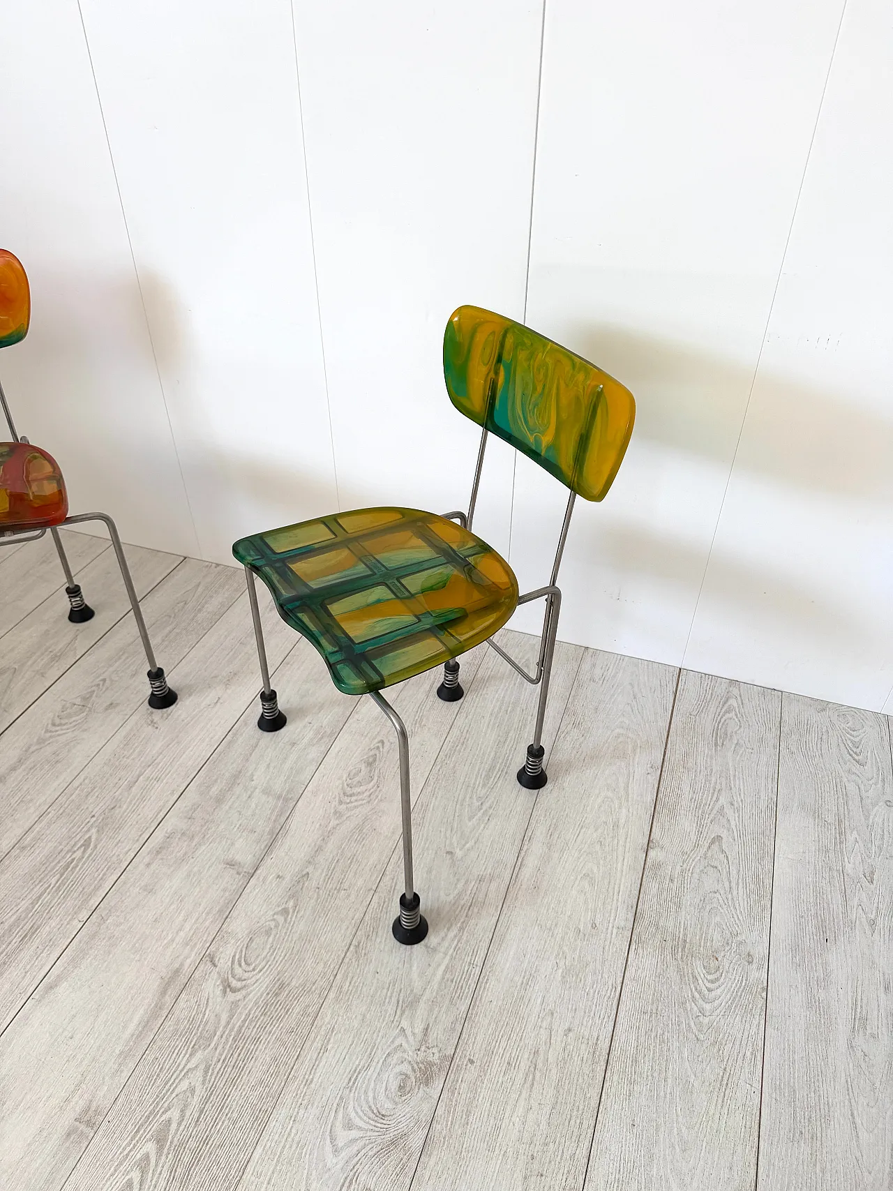 Gaetano Pesce, pair of chairs mod. 543 Broadway by Bernini, 1990s 5