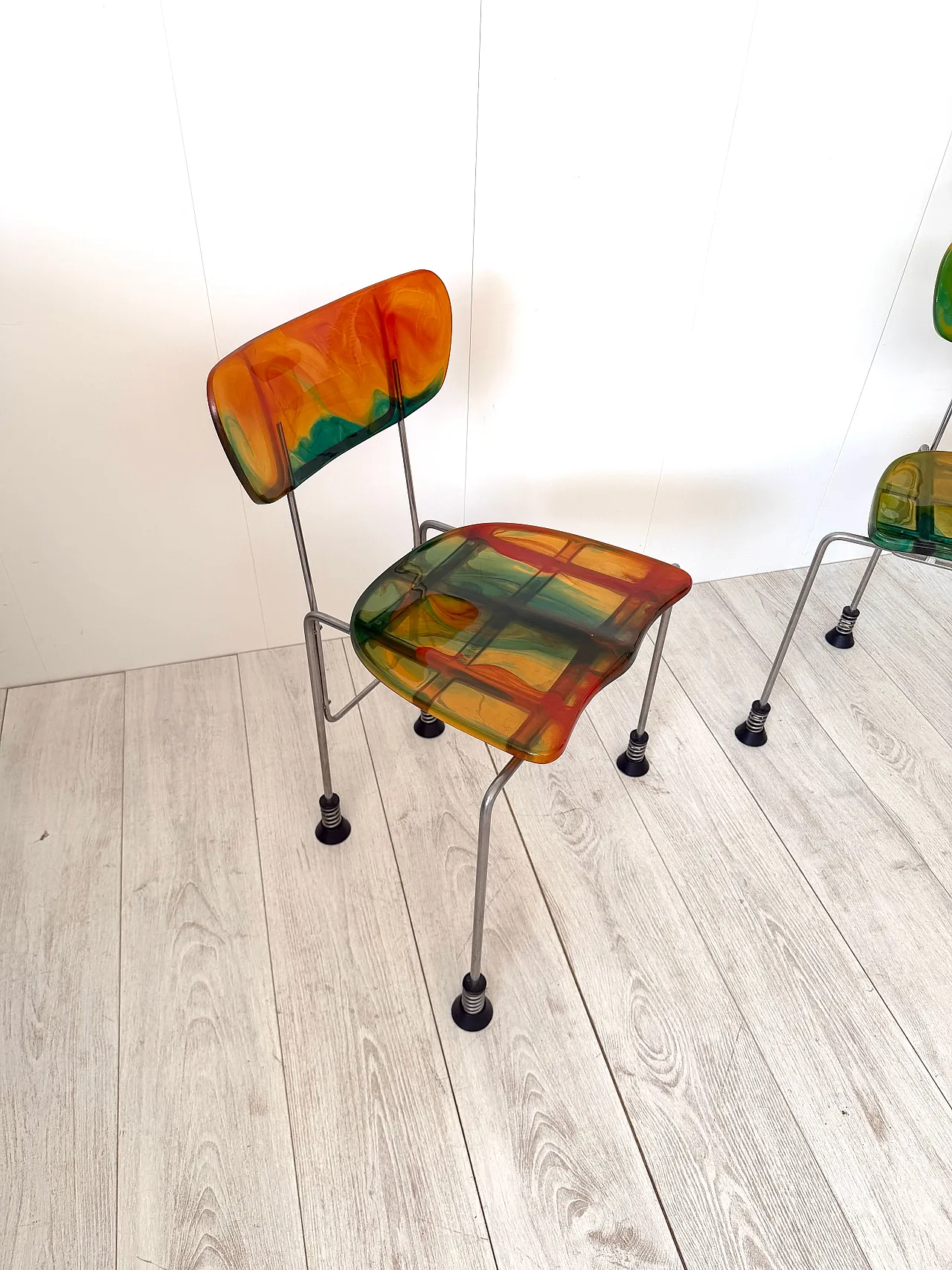 Gaetano Pesce, pair of chairs mod. 543 Broadway by Bernini, 1990s 6