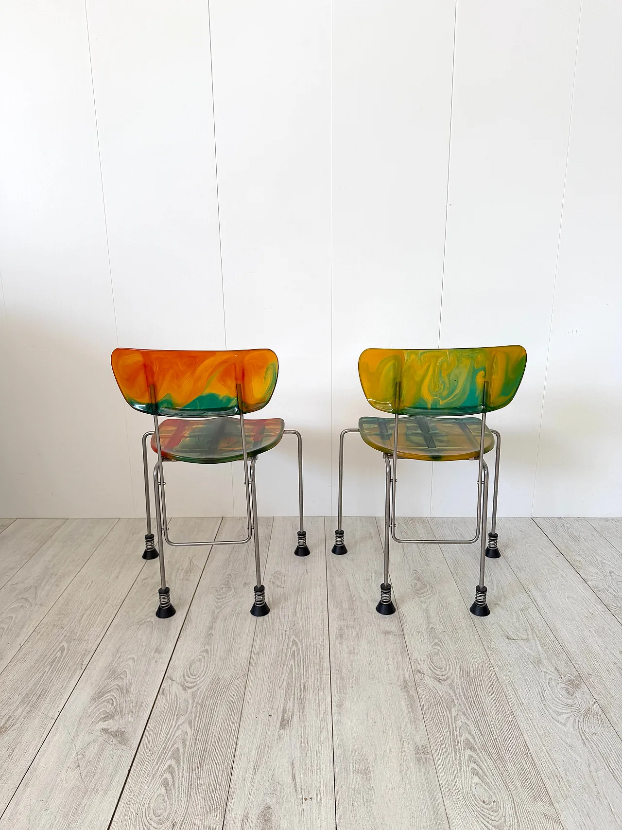 Gaetano Pesce, pair of chairs mod. 543 Broadway by Bernini, 1990s 7