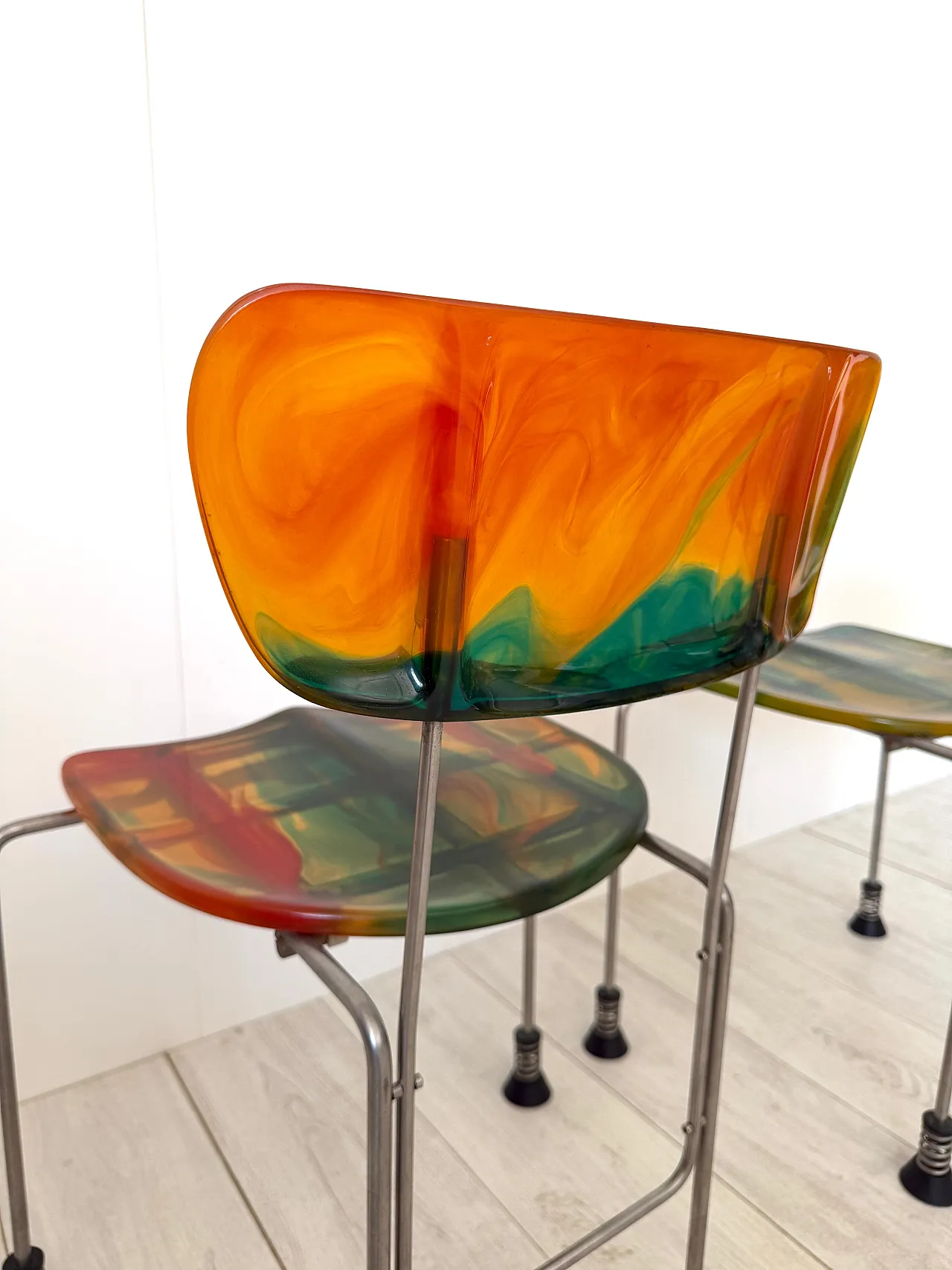 Gaetano Pesce, pair of chairs mod. 543 Broadway by Bernini, 1990s 9