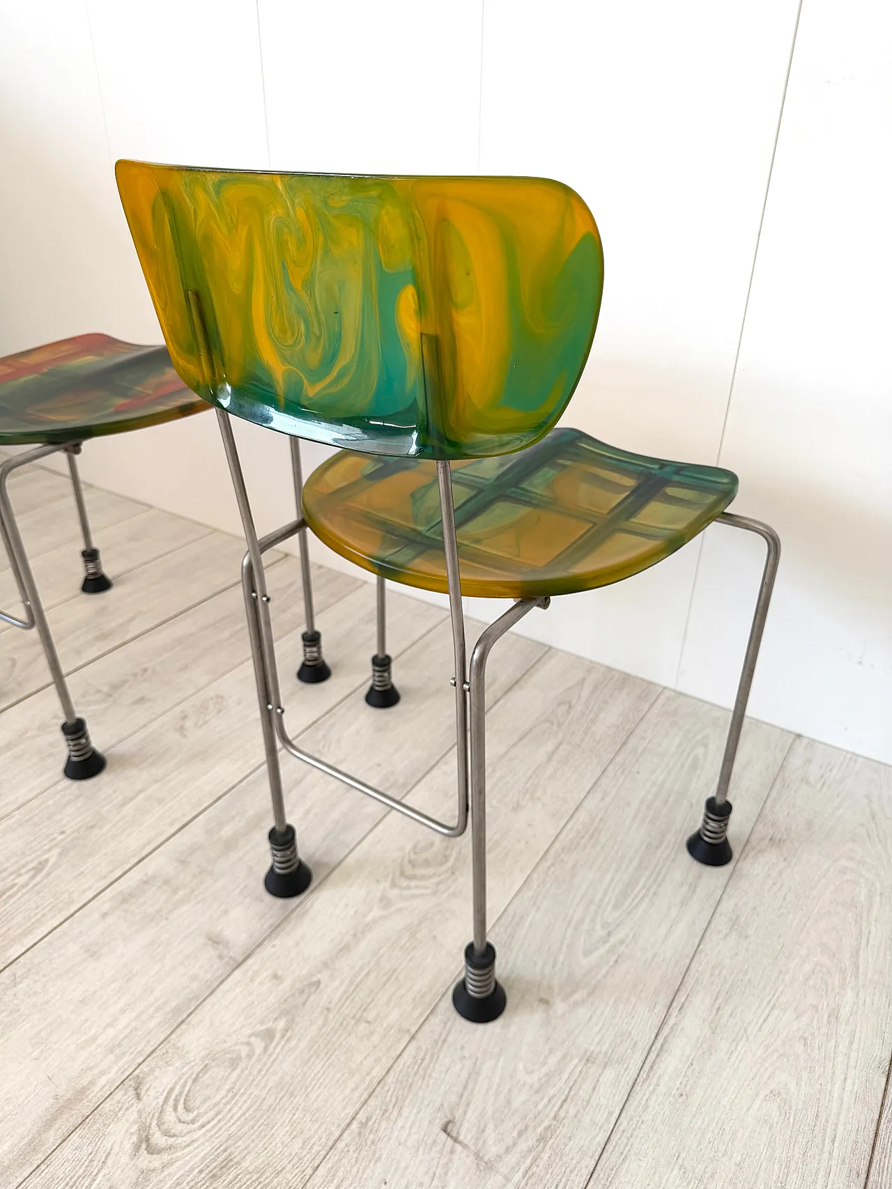 Gaetano Pesce, pair of chairs mod. 543 Broadway by Bernini, 1990s 10