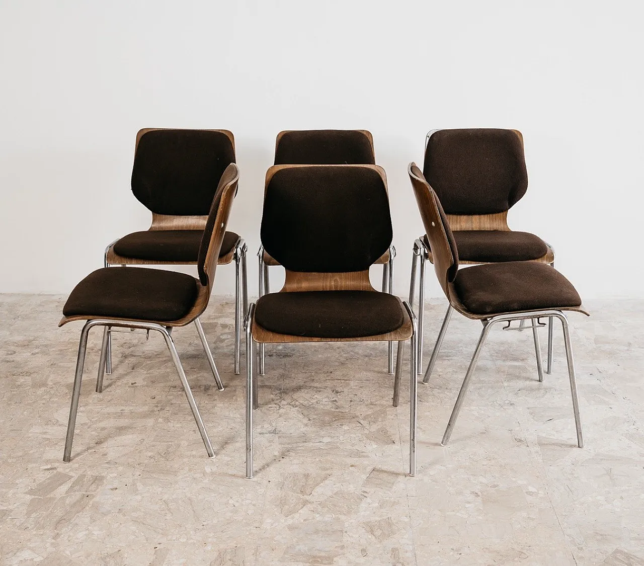 Carlo Ratti Style Set Da Pranzo 6 Sedie Design Modernariato Anni ‘70 2