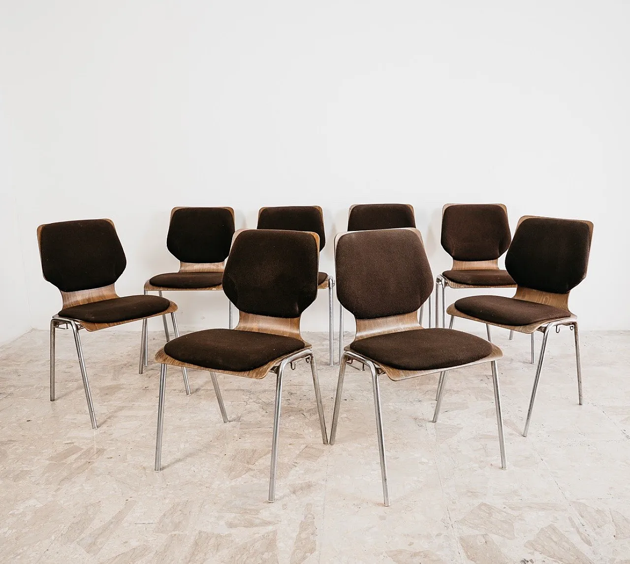 Carlo Ratti Style Set Da Pranzo 8 Sedie Design Modernariato Anni ‘70 1