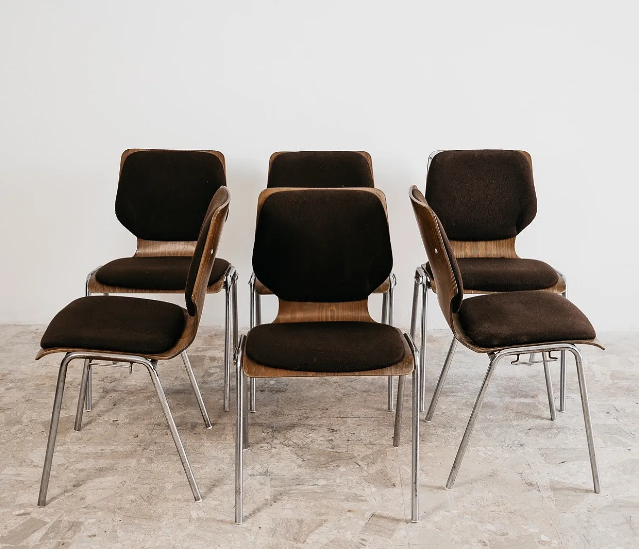 Carlo Ratti Style Set Da Pranzo 8 Sedie Design Modernariato Anni ‘70 13