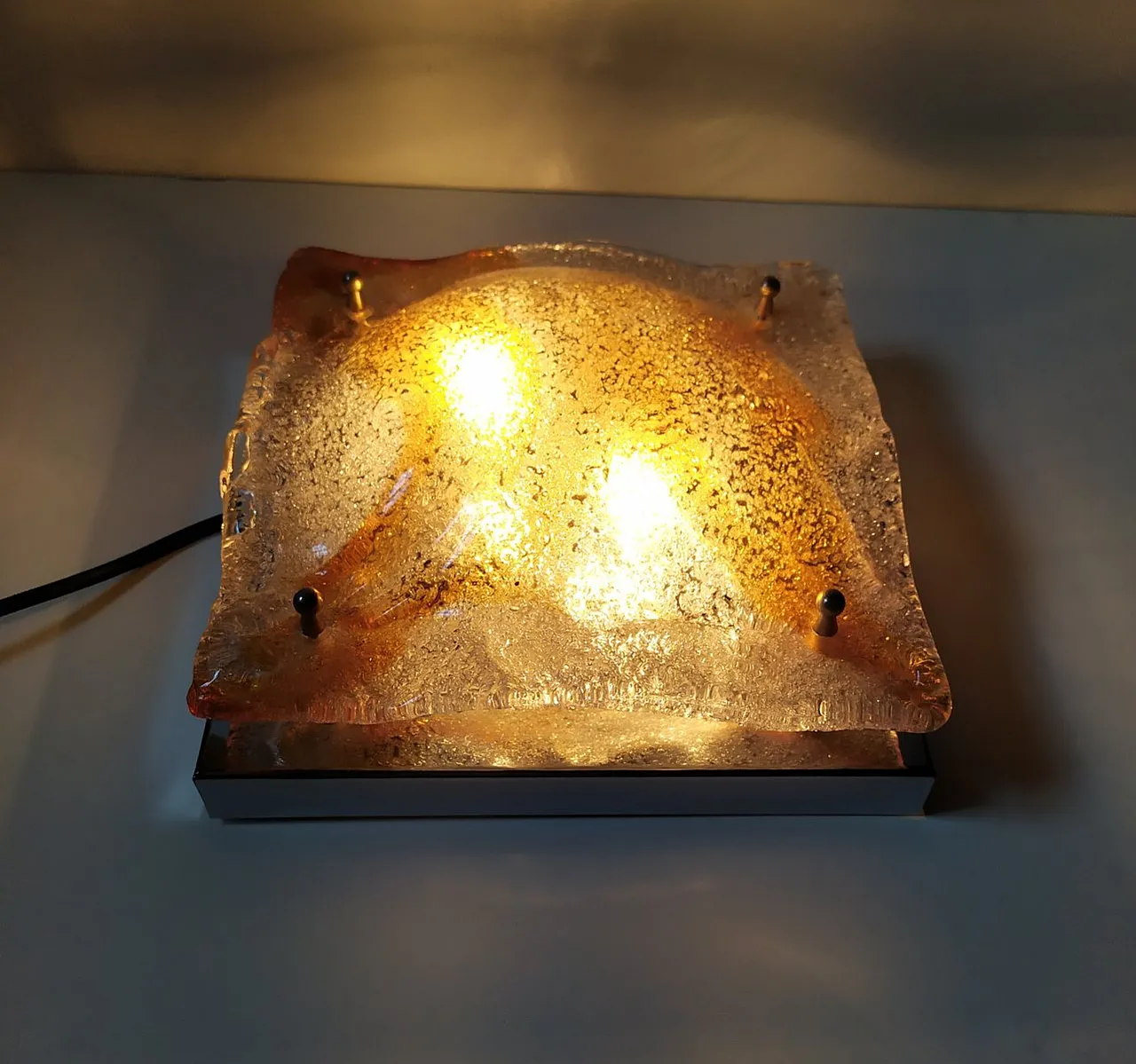 Coppia applique in vetro di Murano di T.Zuccheri per Mazzega, anni '70 9