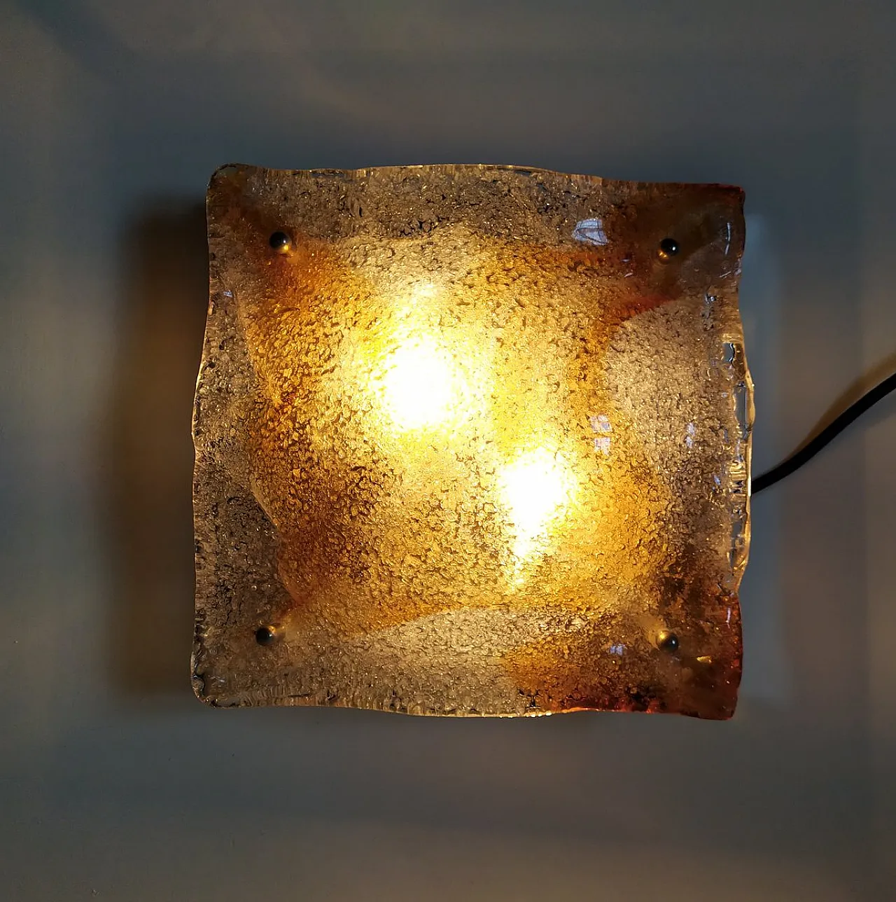 Coppia applique in vetro di Murano di T.Zuccheri per Mazzega, anni '70 10