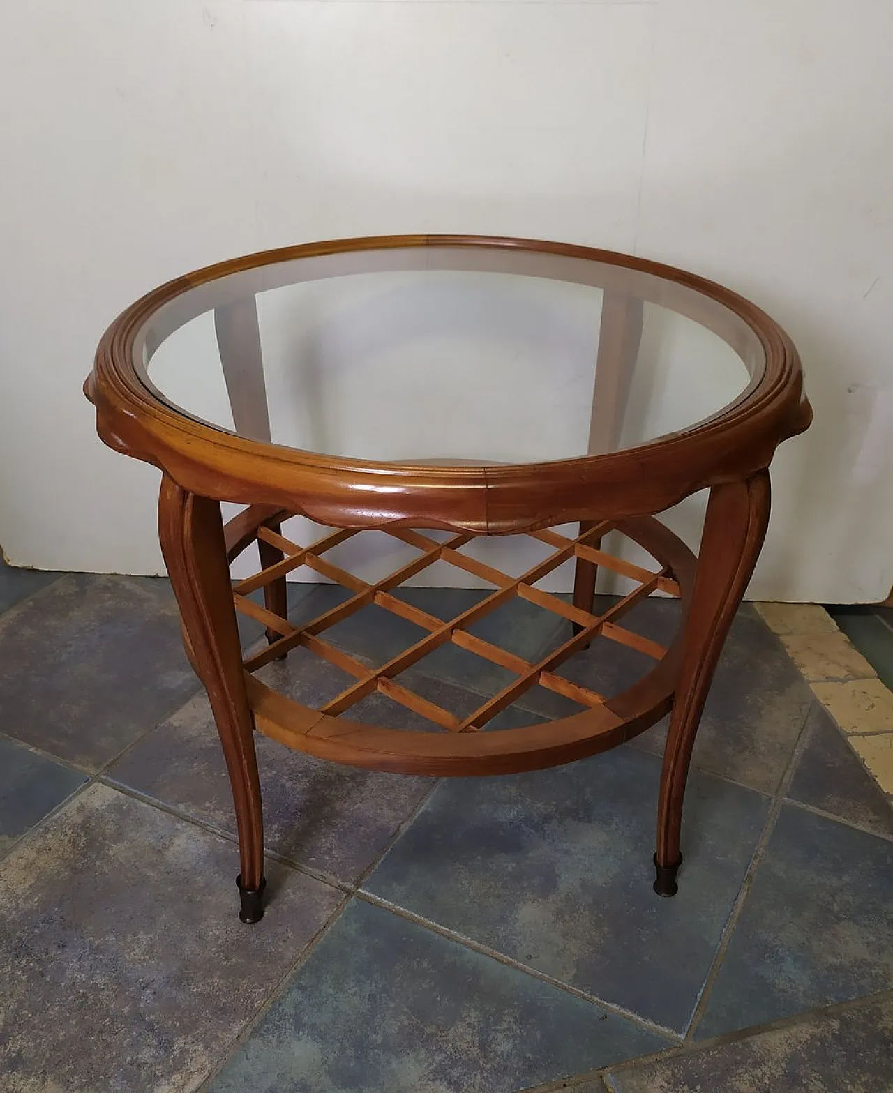Tavolino da caffè rotondo di Paolo Buffa, anni '50 1