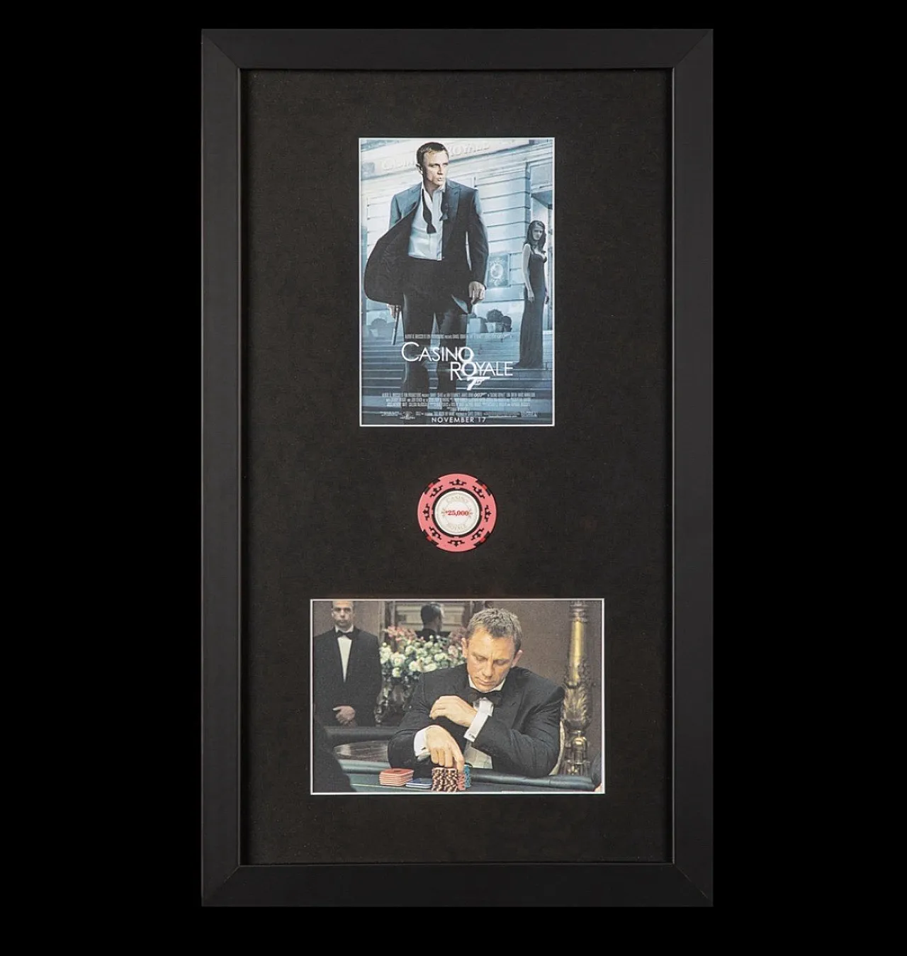007 Casino Royale Poker fiche Original Movie Props COA, 2000 1