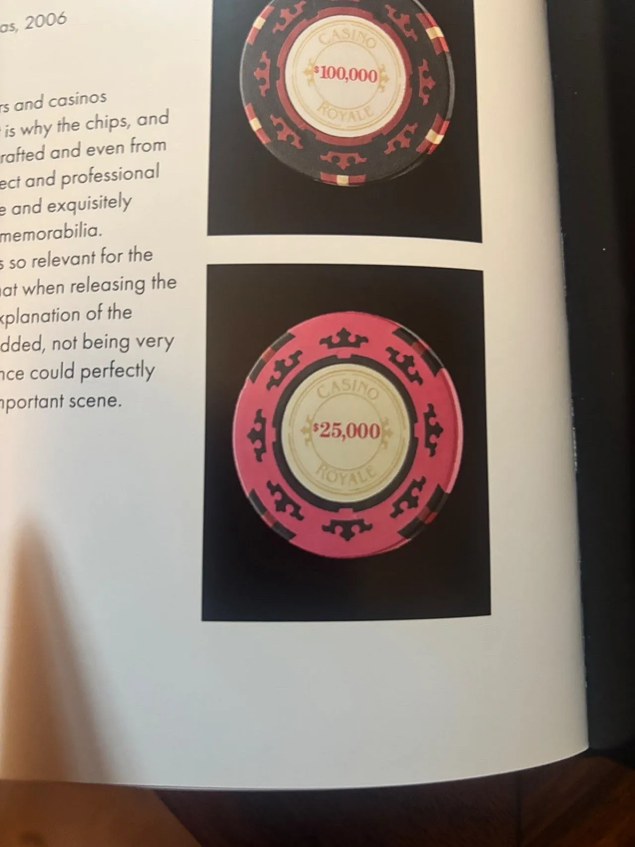 007 Casino Royale Poker fiche Original Movie Props COA, 2000 7