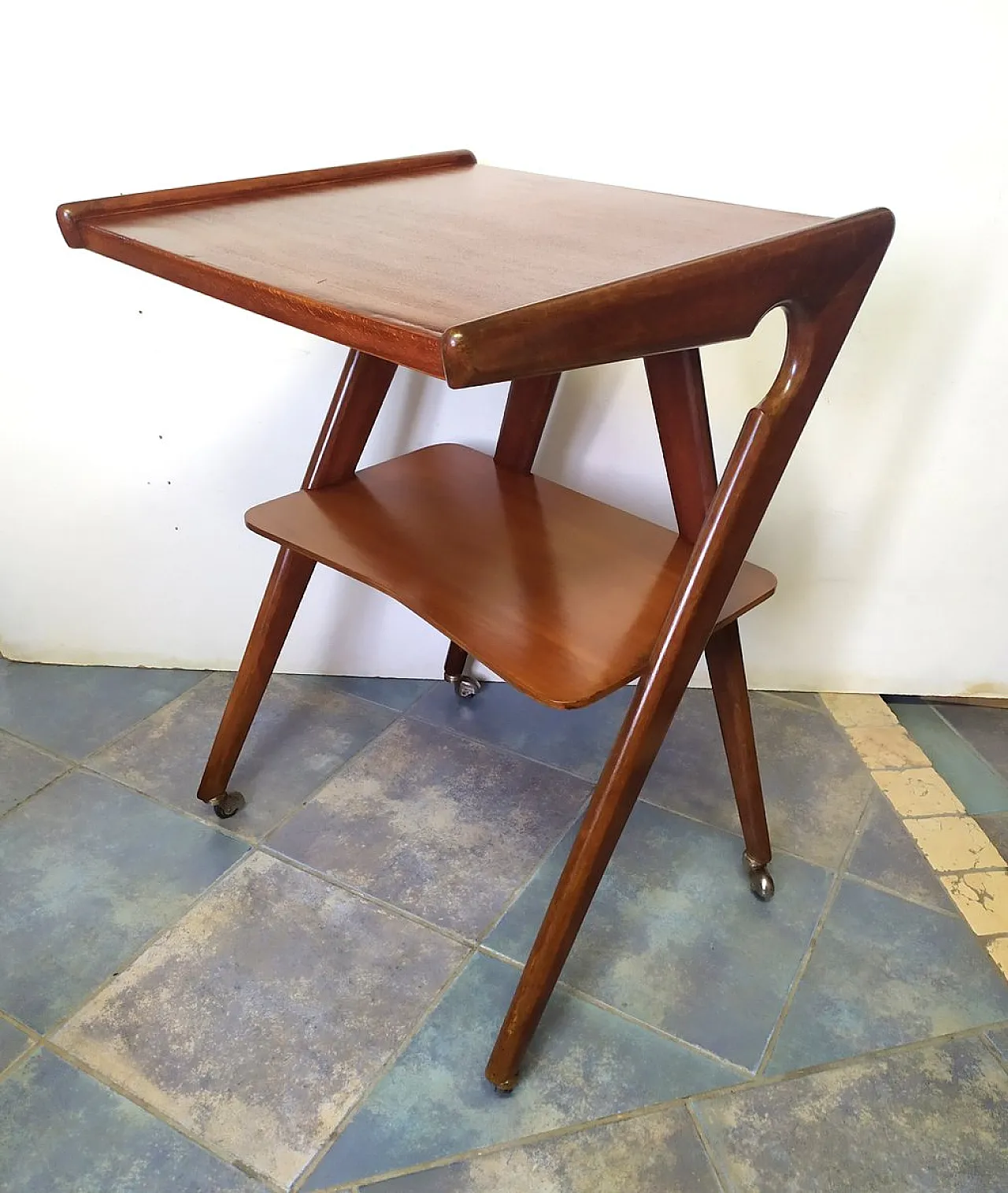 TV Stand on wheels by De Baggis, 1950s 1