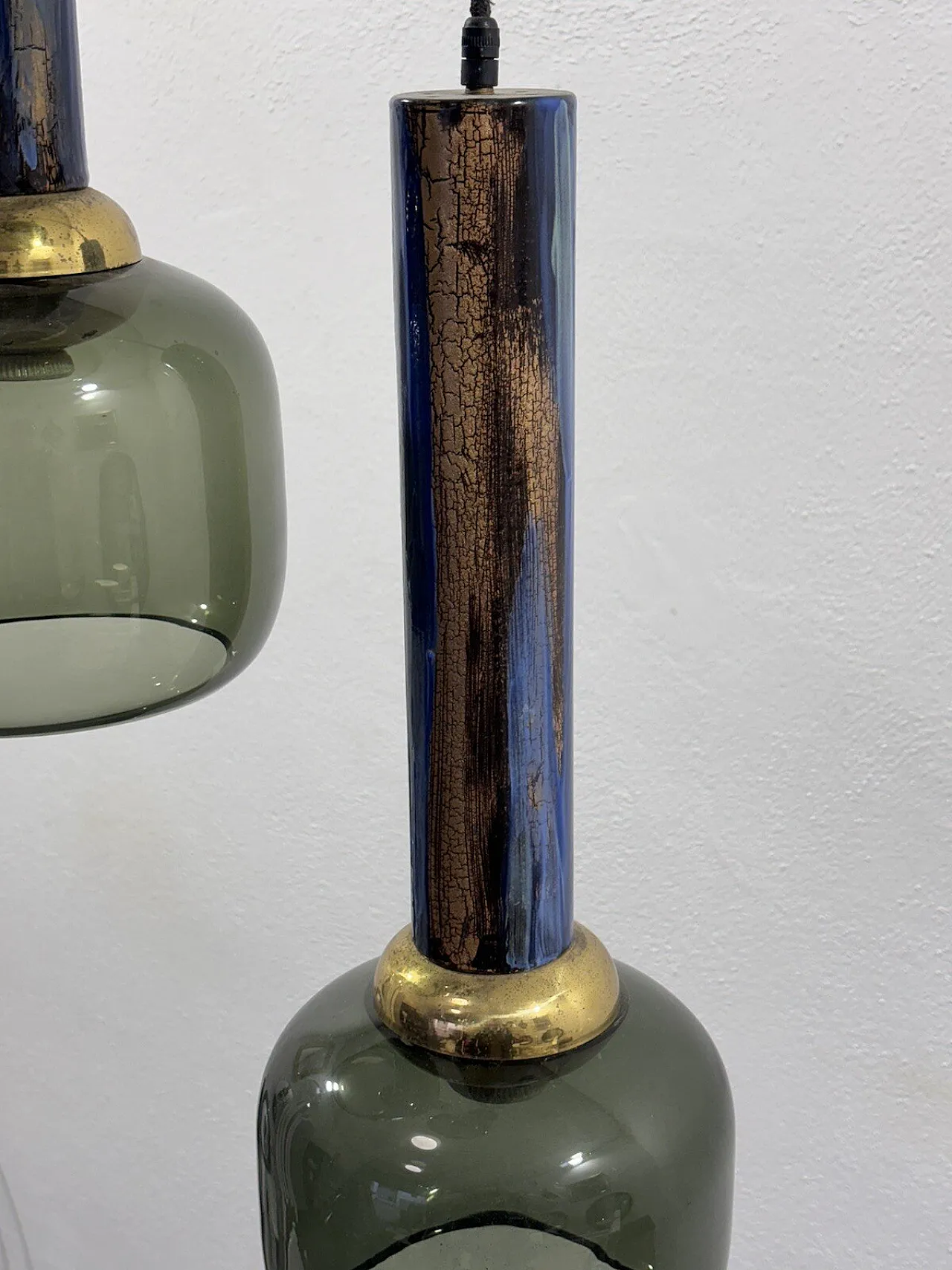 Enameled Chandelier by Angelo Brotto for Esperia Illuminazione, 70s 8