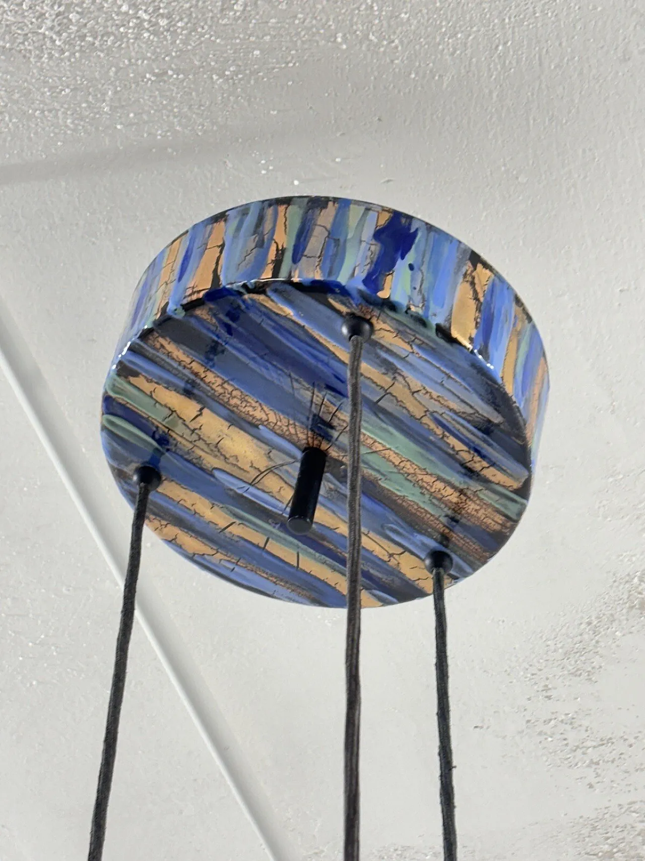 Enameled Chandelier by Angelo Brotto for Esperia Illuminazione, 70s 9