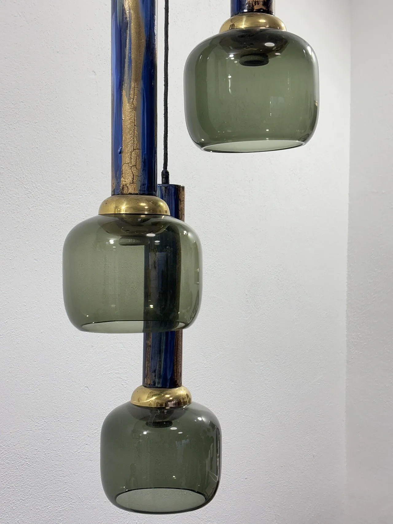 Enameled Chandelier by Angelo Brotto for Esperia Illuminazione, 70s 10