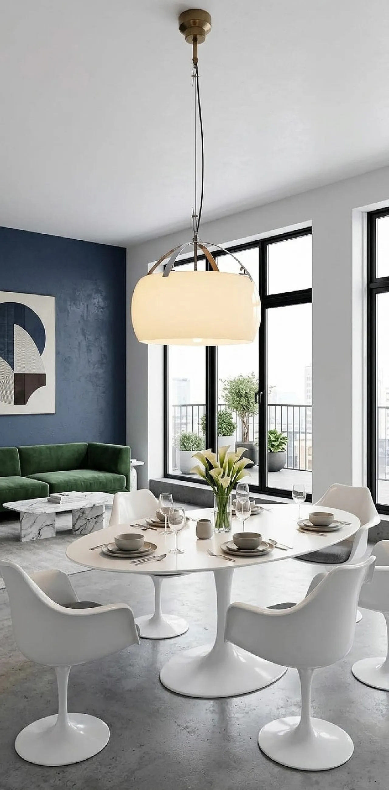 Omega chandelier by Vico Magistretti for Artemide, 1980s 4