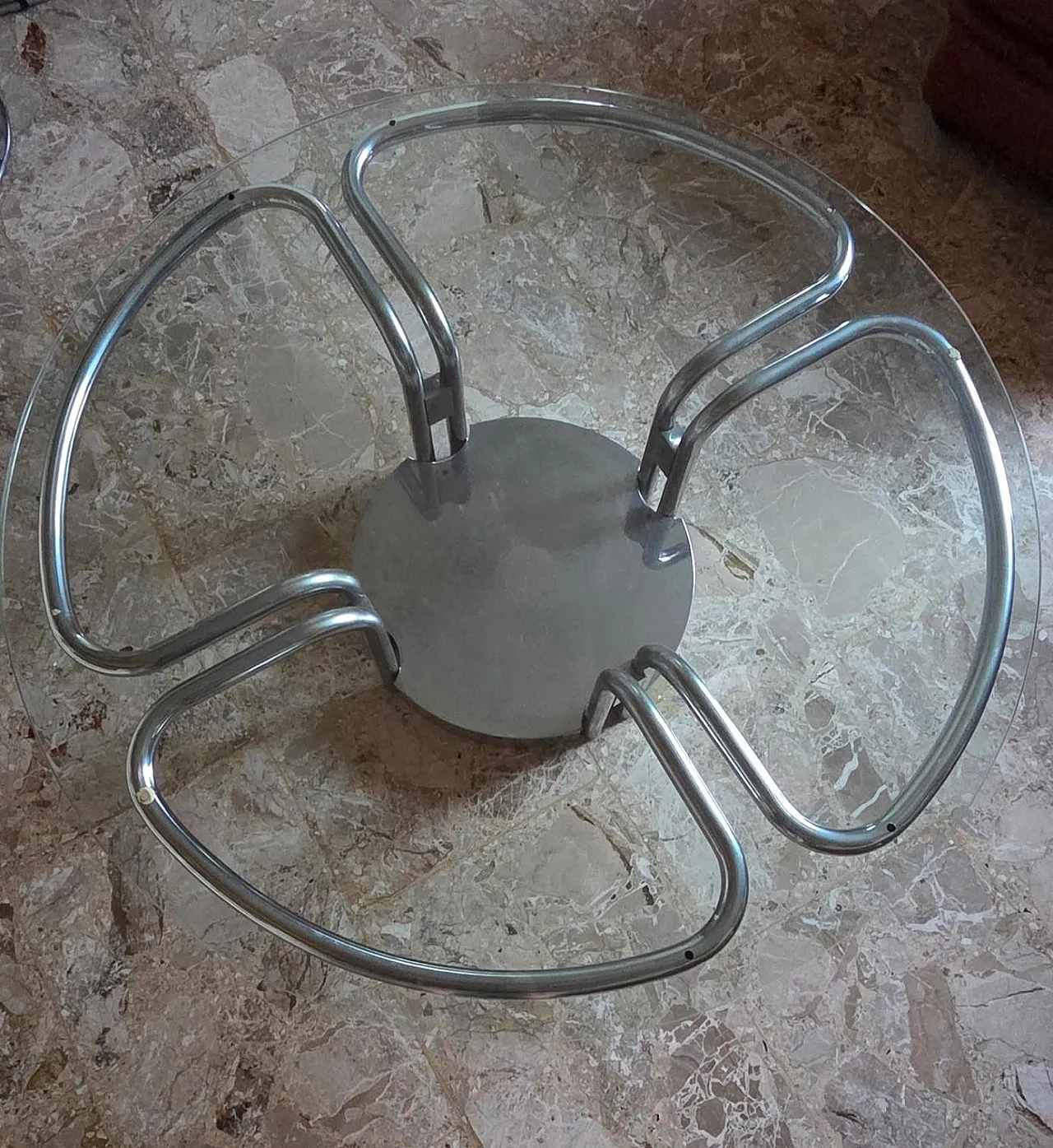 Ruound chromed coffee table by Gastone Rinaldi for Rima Desio, 1970s 1