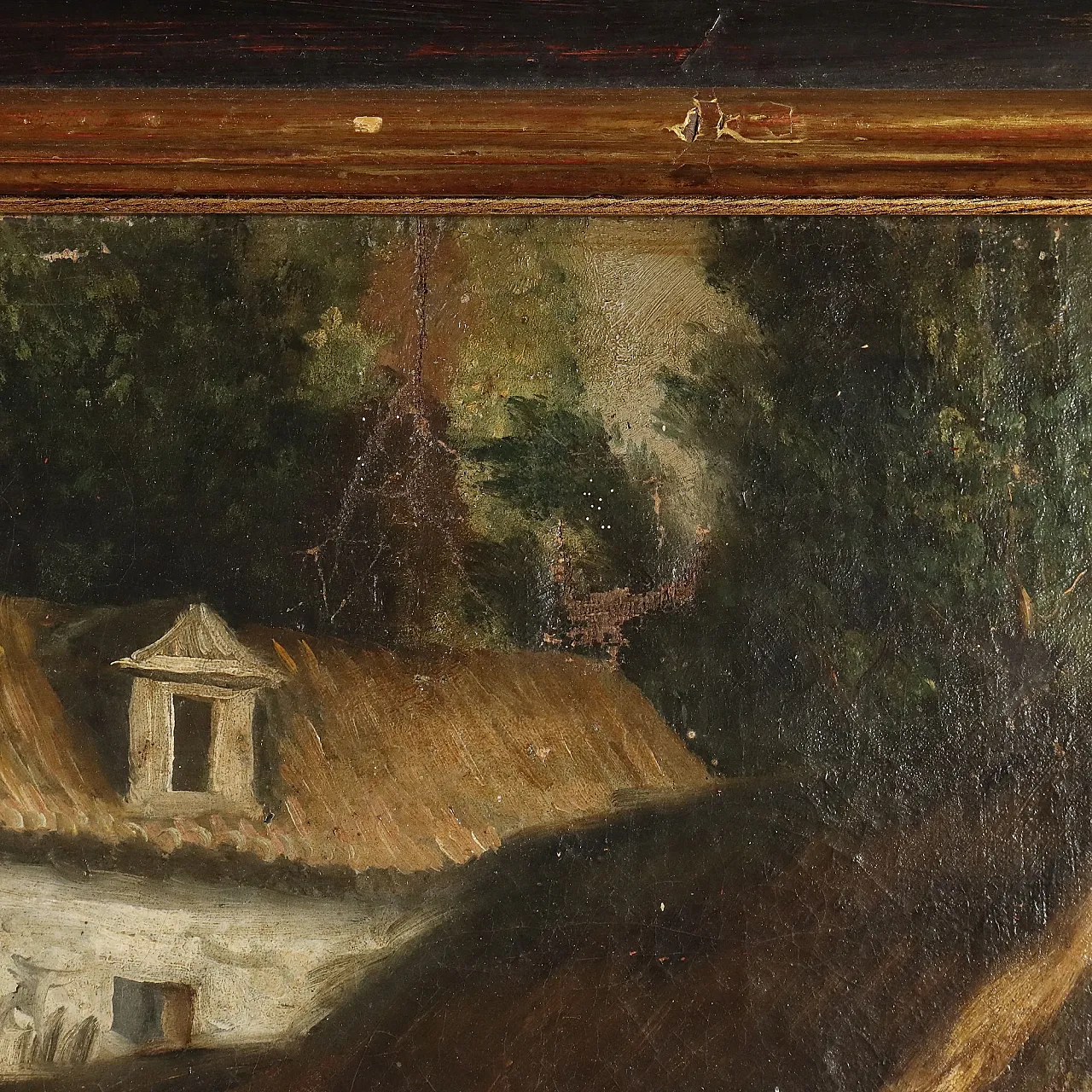 Paesaggio bucolico con figure e animali, '800 8