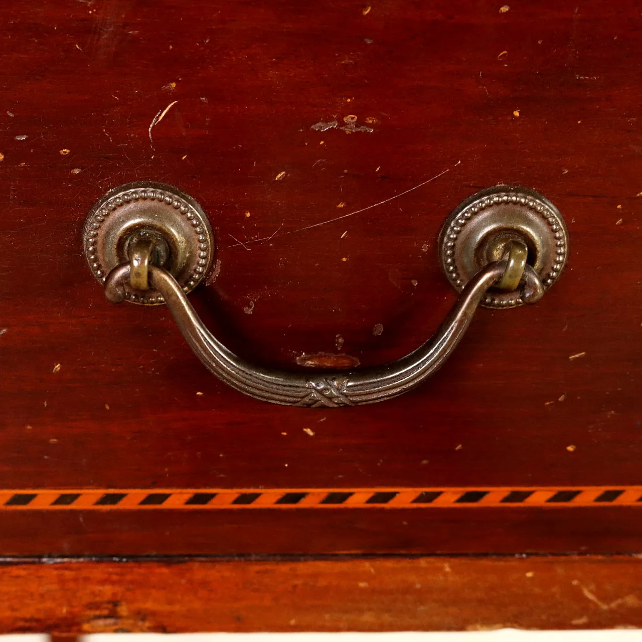 English writing desk with maple details, early 20th century 10