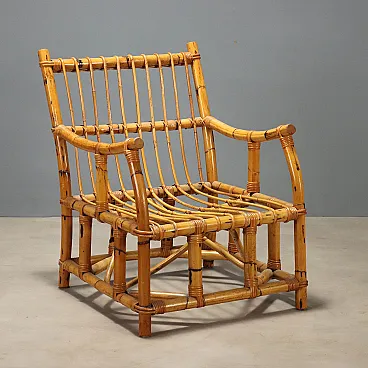 Bamboo armchair, 1970s
