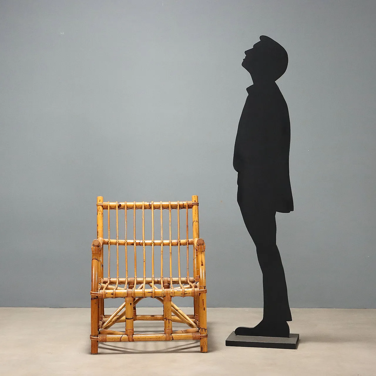 Bamboo armchair, 1970s 2