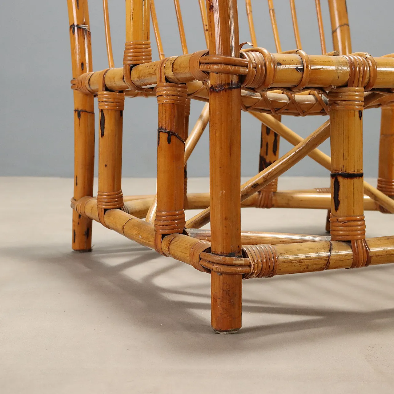 Bamboo armchair, 1970s 6