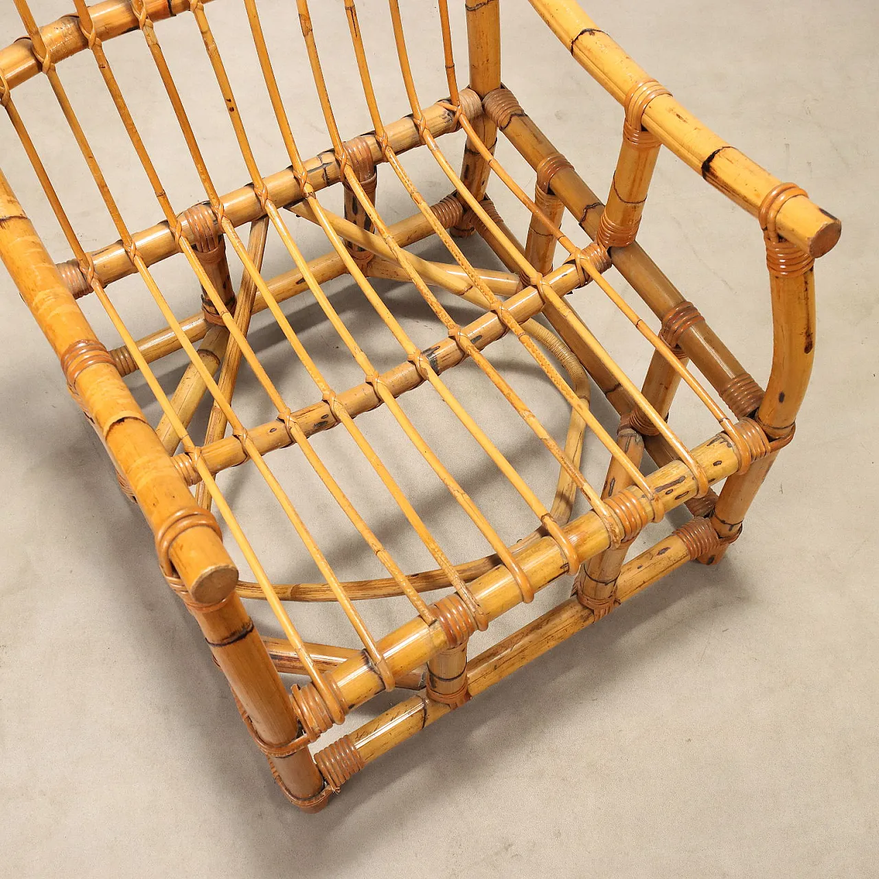 Bamboo armchair, 1970s 7