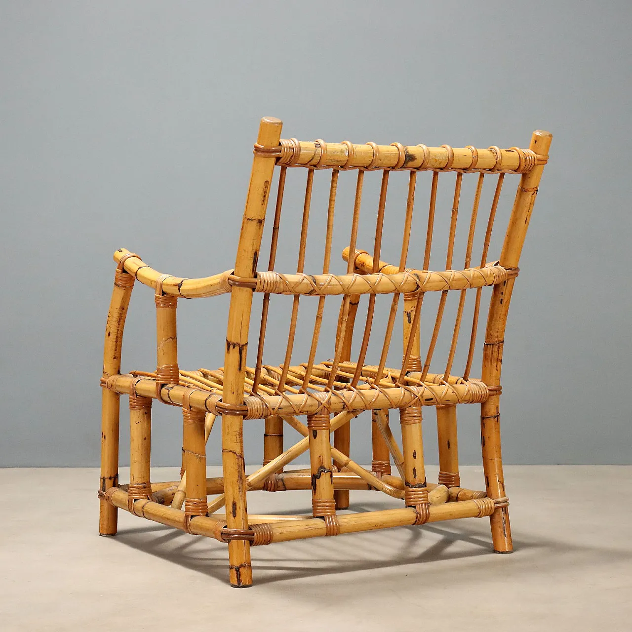 Bamboo armchair, 1970s 8