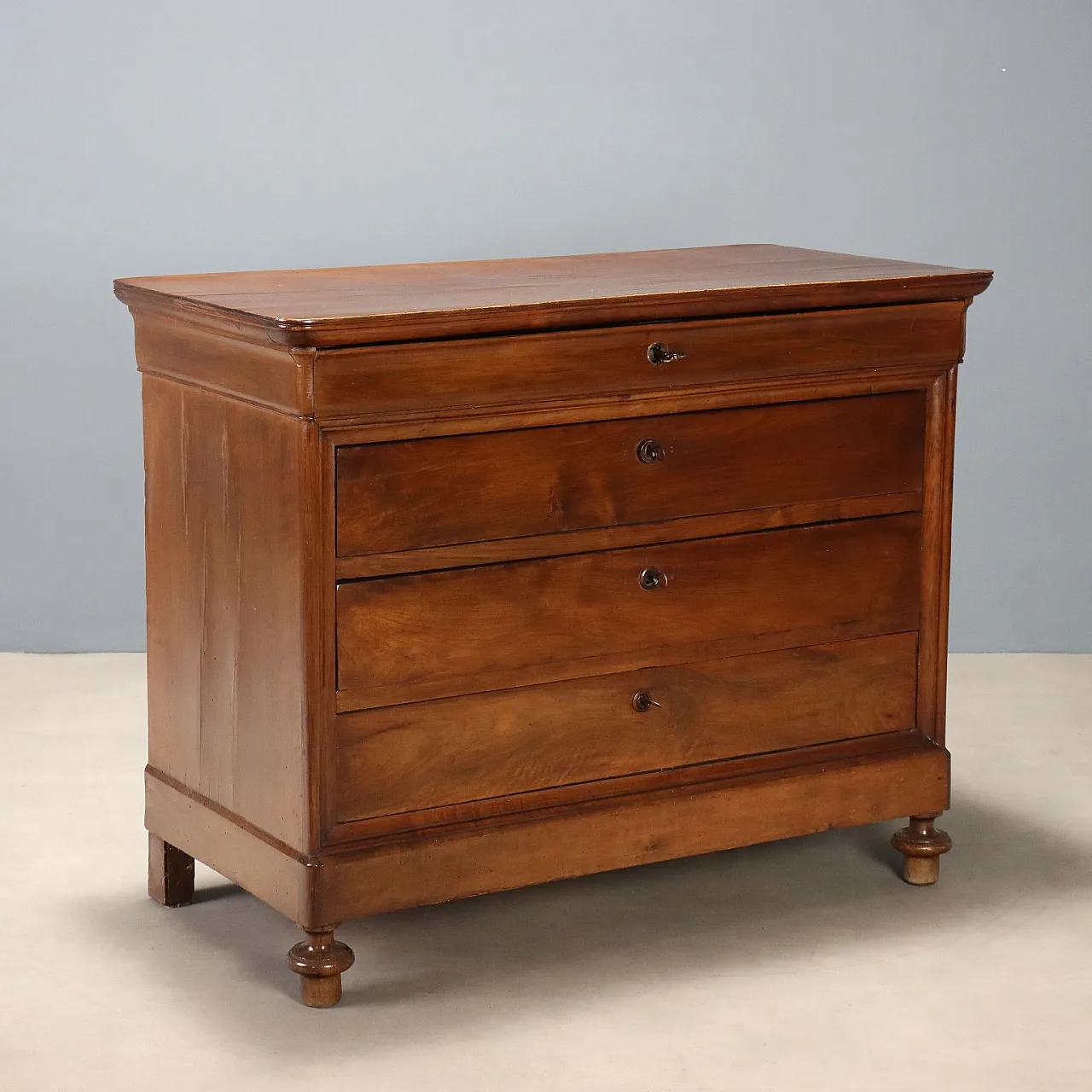 Louis Philippe walnut chest of drawers, 19th century 1