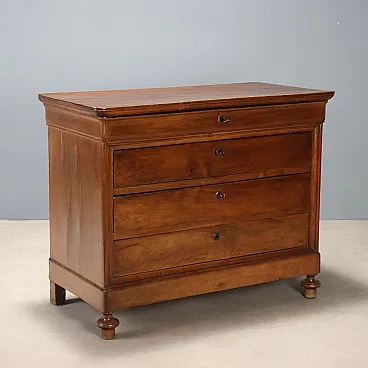 Louis Philippe walnut chest of drawers, 19th century