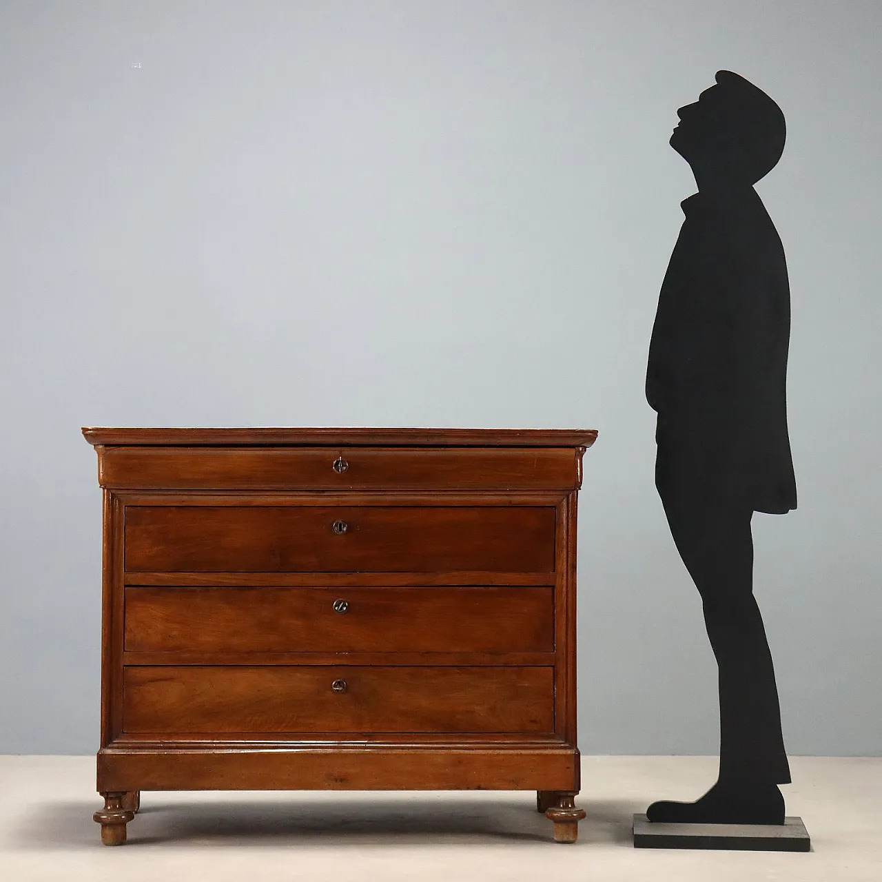 Louis Philippe walnut chest of drawers, 19th century 2
