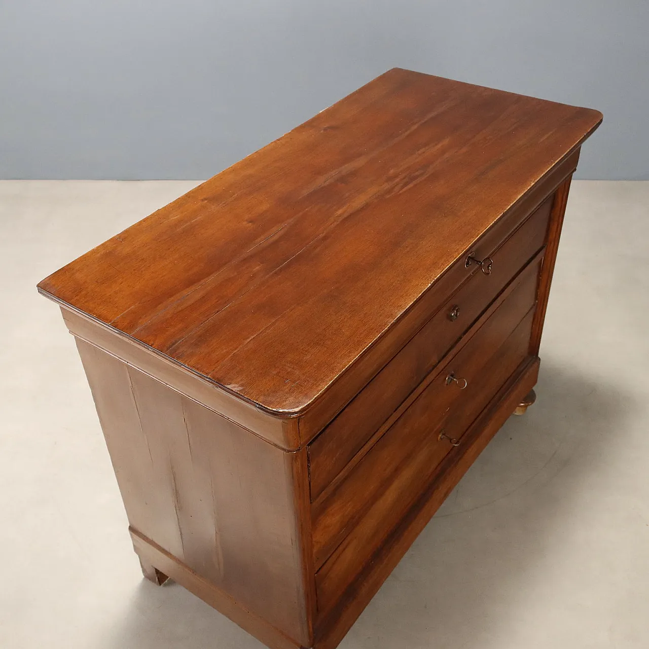 Louis Philippe walnut chest of drawers, 19th century 8