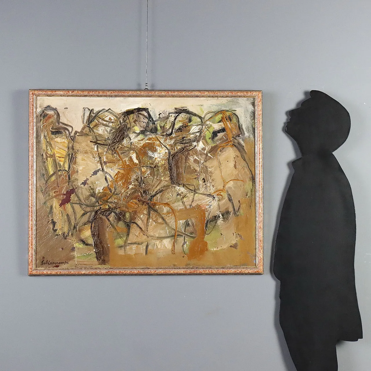 Painting by Paolo Schiavocampo, oil on canvas, 20th century 2