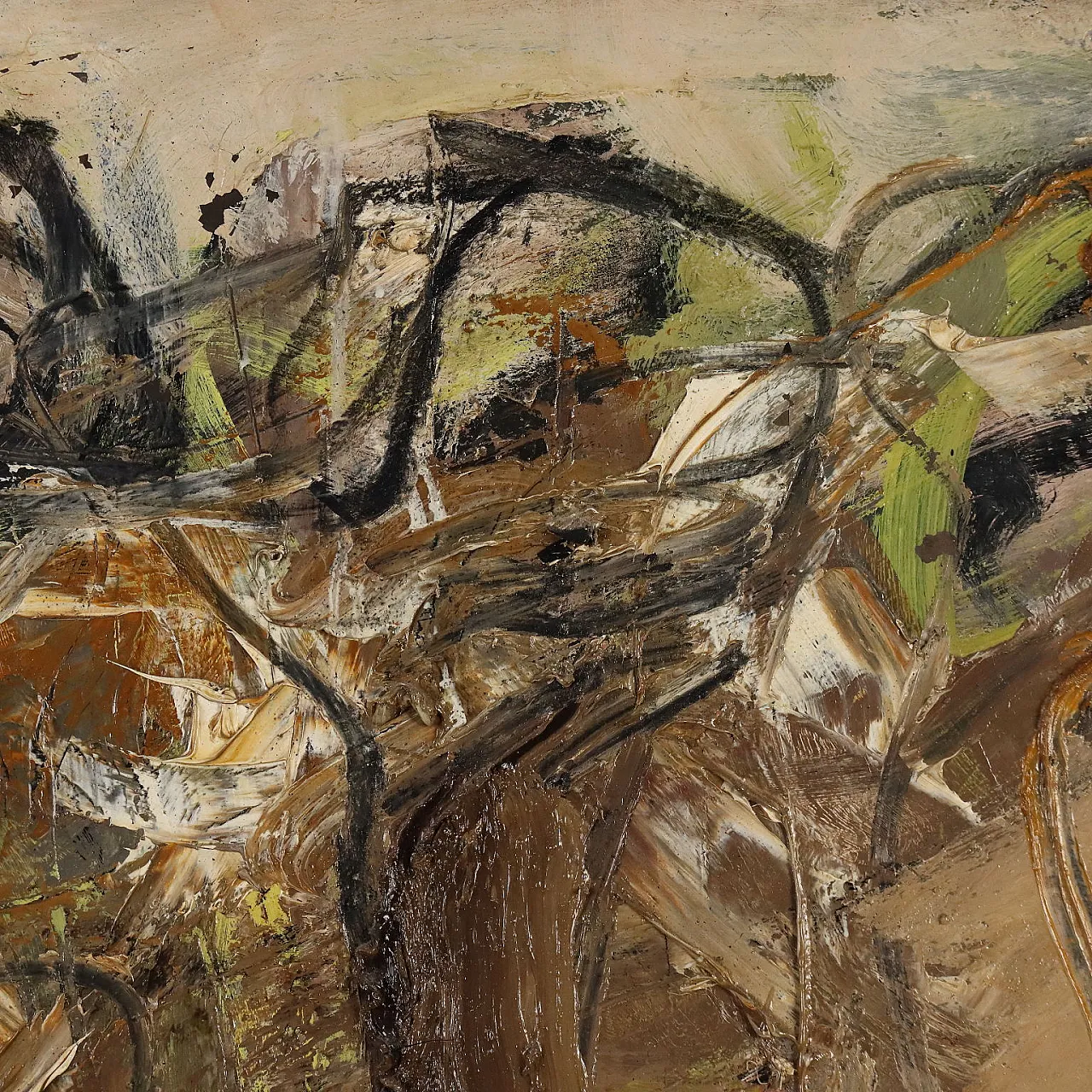 Painting by Paolo Schiavocampo, oil on canvas, 20th century 5