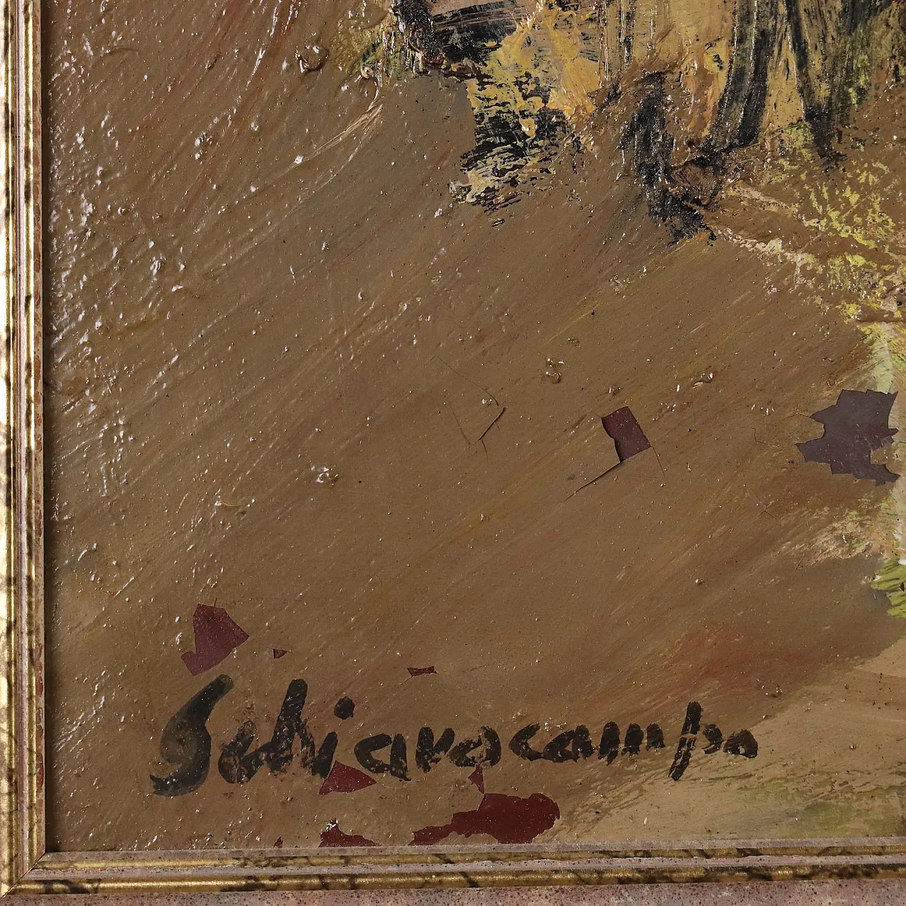 Painting by Paolo Schiavocampo, oil on canvas, 20th century 8