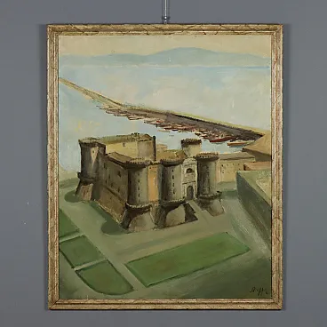 Painting by Leonardo Stroppa, oil on masonite, 20th century