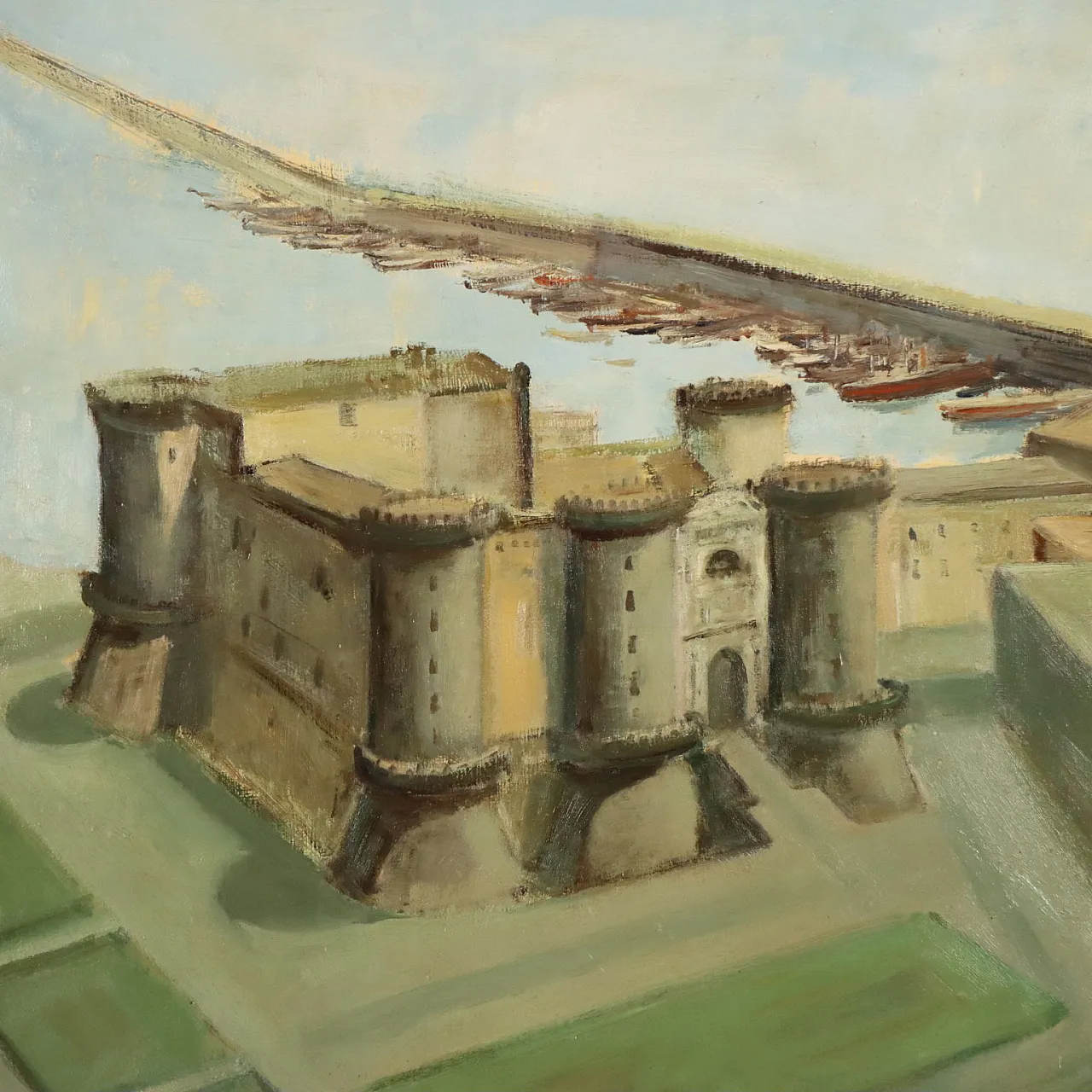 Painting by Leonardo Stroppa, oil on masonite, 20th century 3