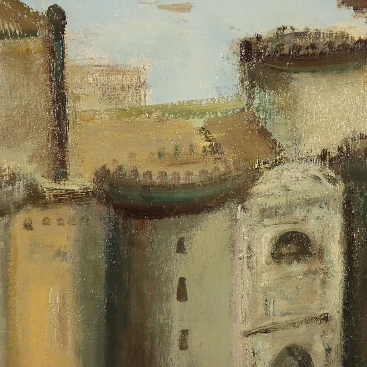 Painting by Leonardo Stroppa, oil on masonite, 20th century 4