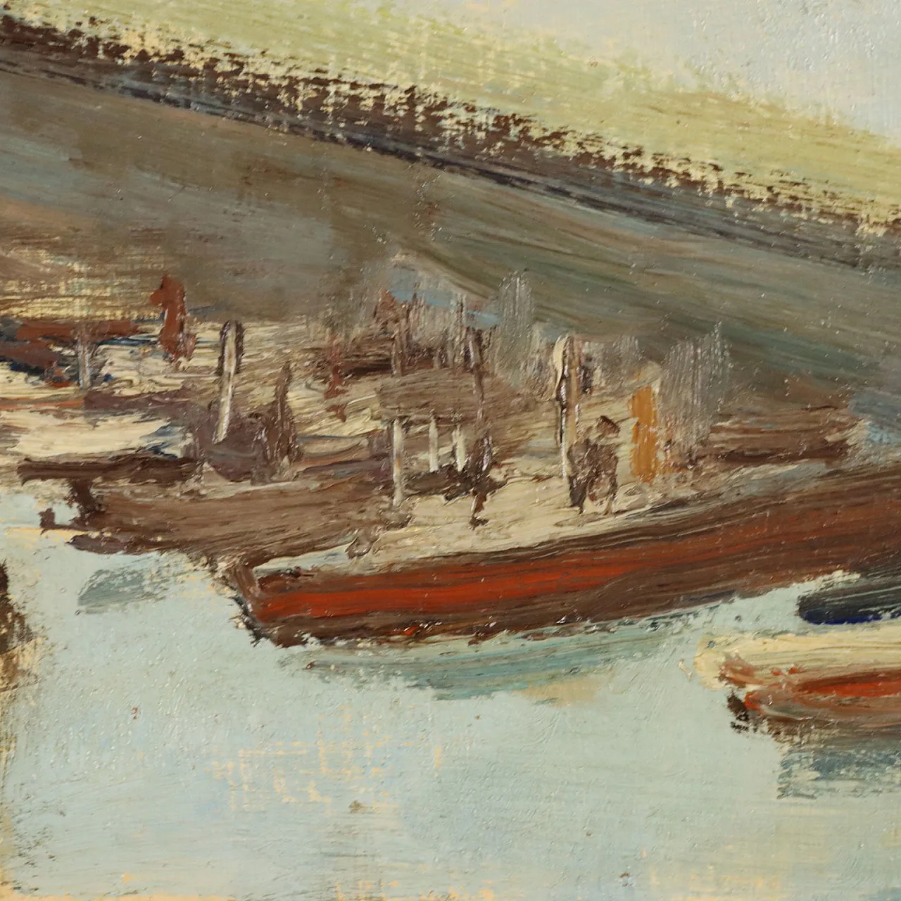 Painting by Leonardo Stroppa, oil on masonite, 20th century 5