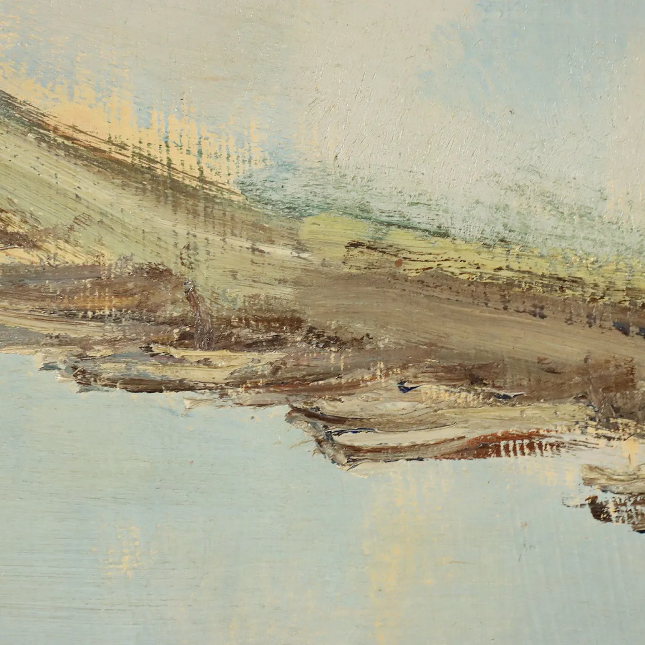Painting by Leonardo Stroppa, oil on masonite, 20th century 6