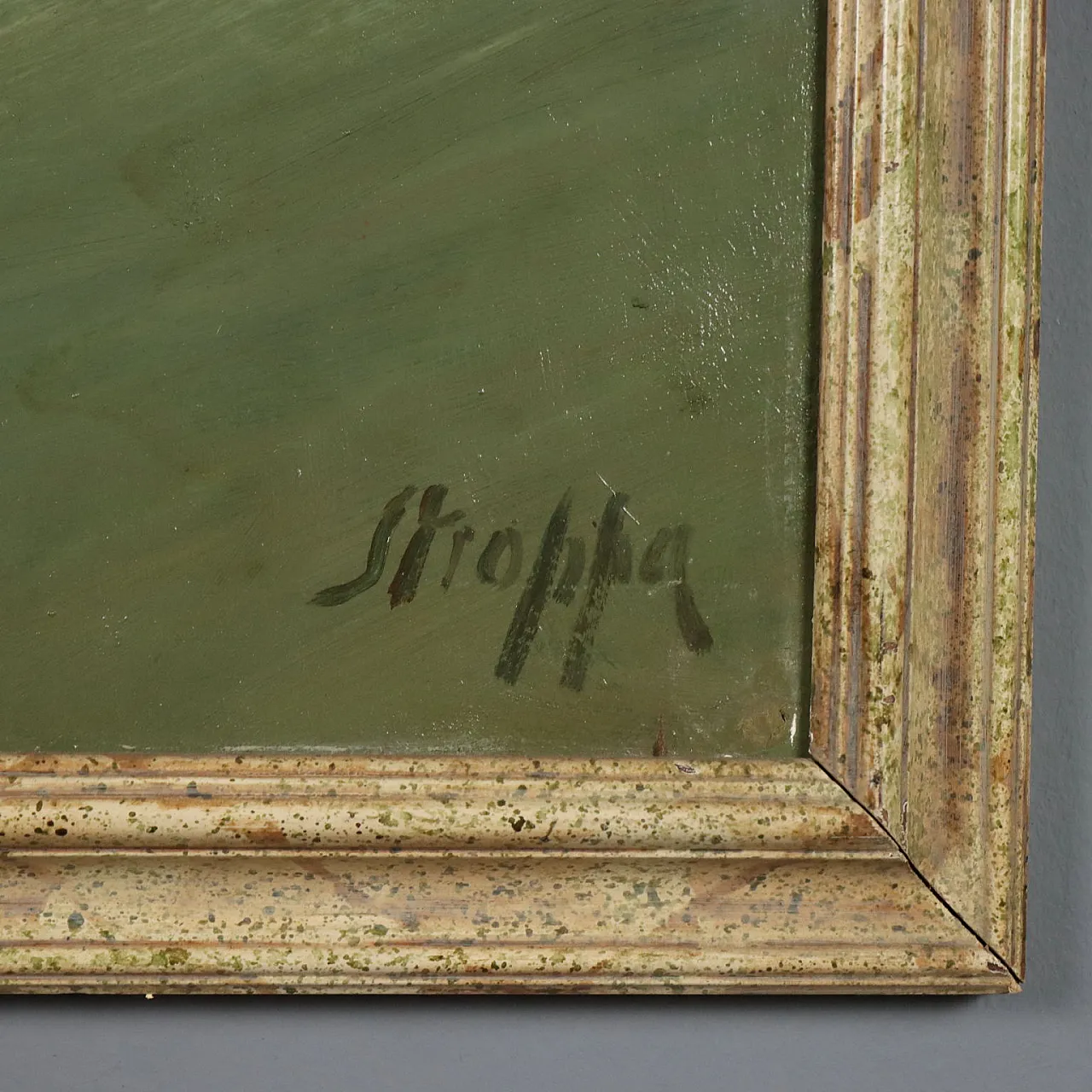 Painting by Leonardo Stroppa, oil on masonite, 20th century 7