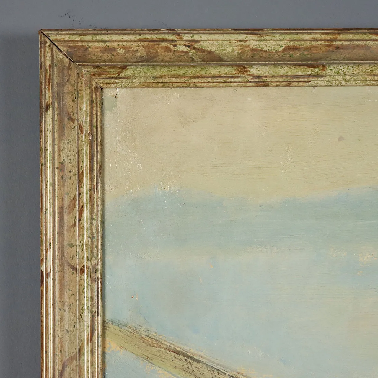 Painting by Leonardo Stroppa, oil on masonite, 20th century 8