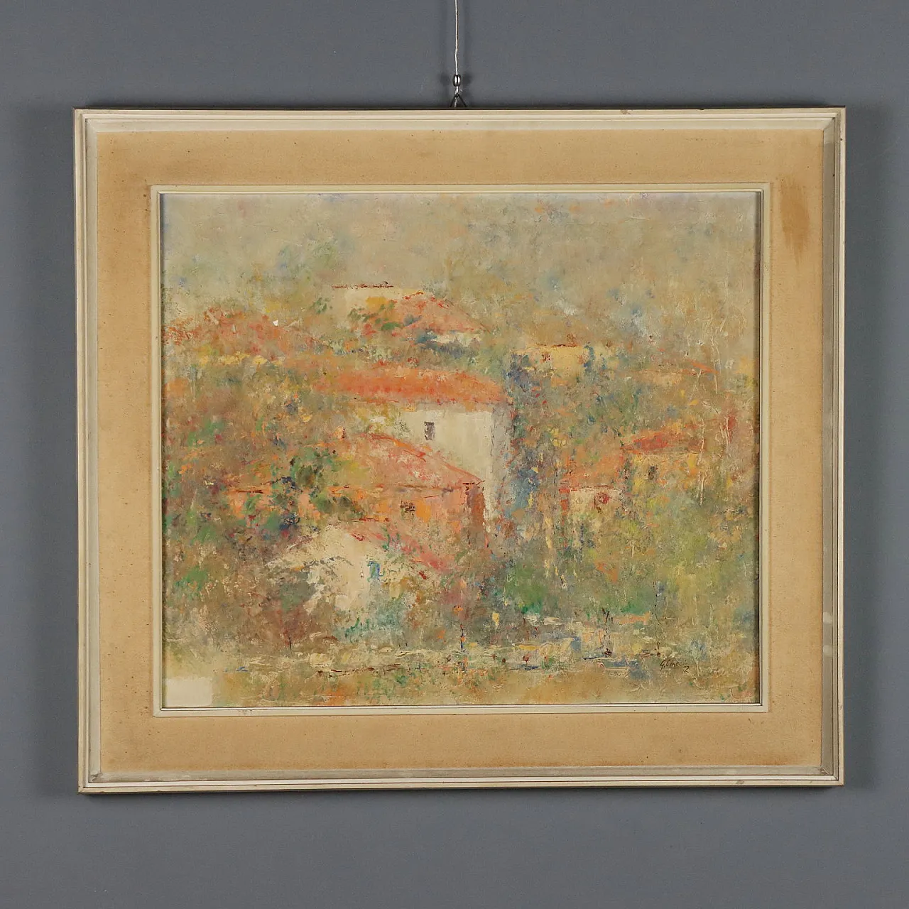 Painting by Giorgio Ciacci, oil on canvas, 1970s 1