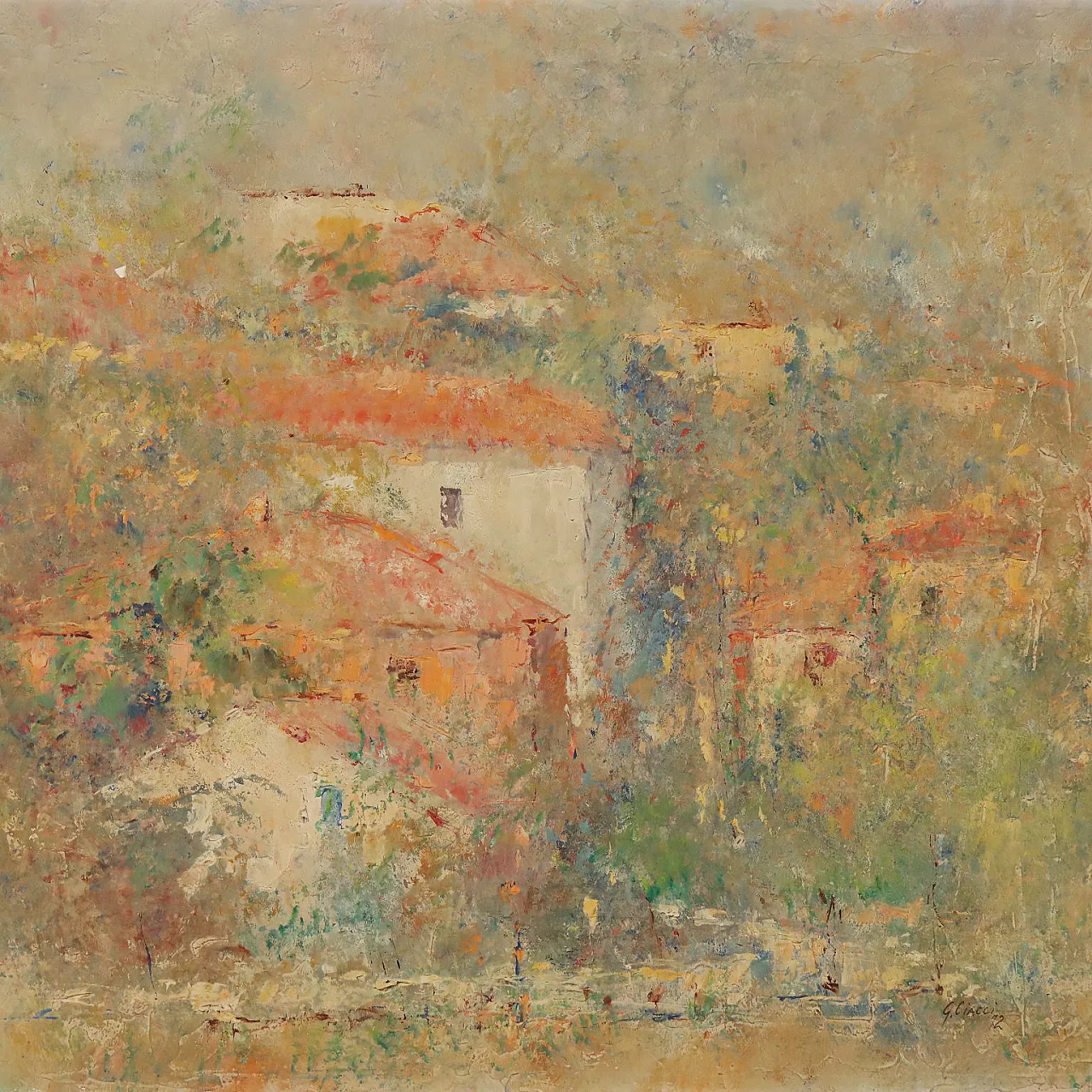Painting by Giorgio Ciacci, oil on canvas, 1970s 3