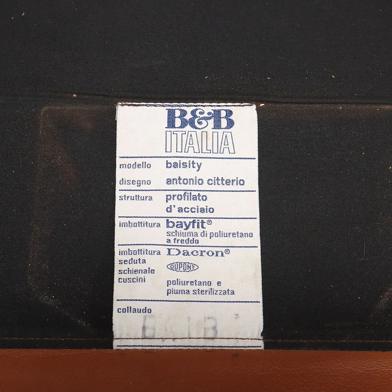 Poltrona Baisity di Antonio Citterio per B&B, anni '80 10
