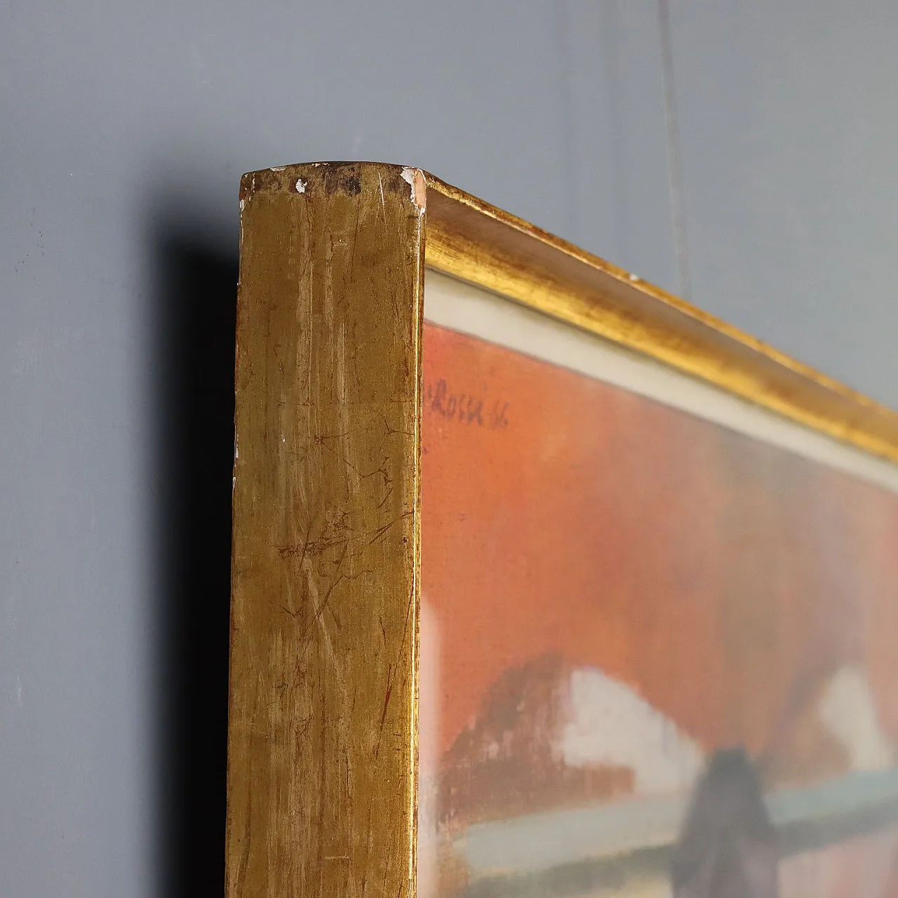 Painting by Attilio Rossi, oil on canvas, 20th century 8